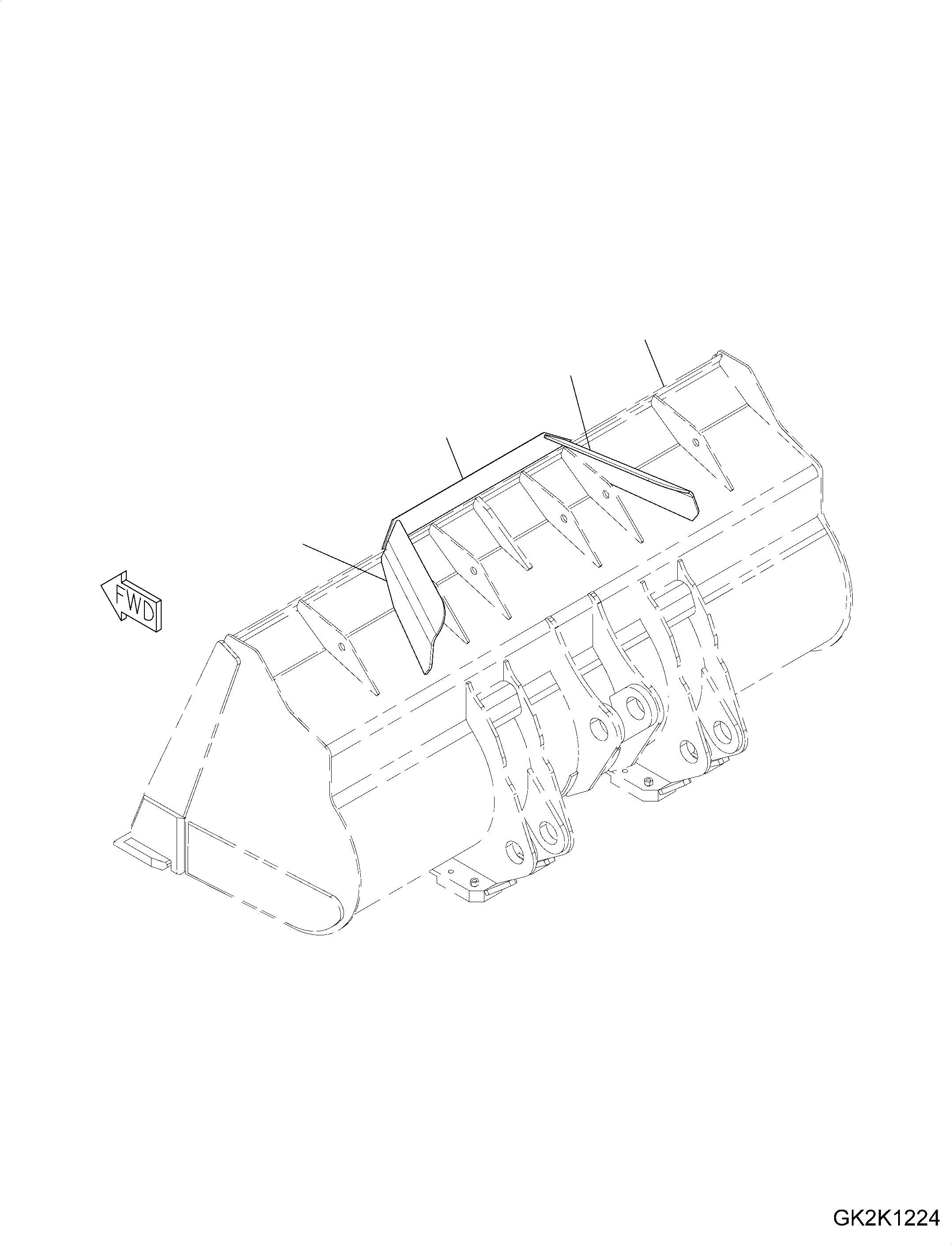 PLATE, RHS, (WELDED) 425-72-H2L70 KOMATSU