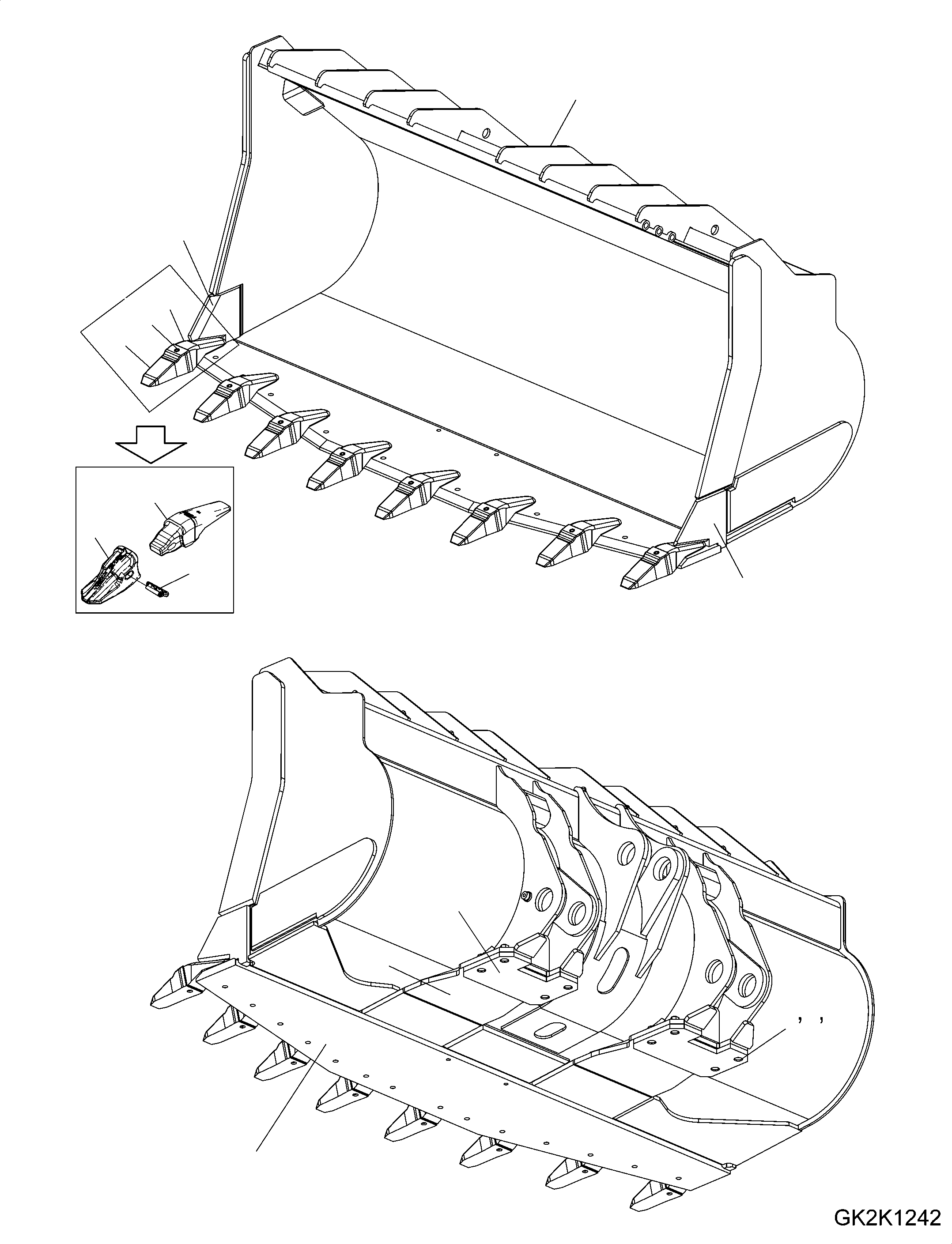 Ковш 425-71-H2870 KOMATSU