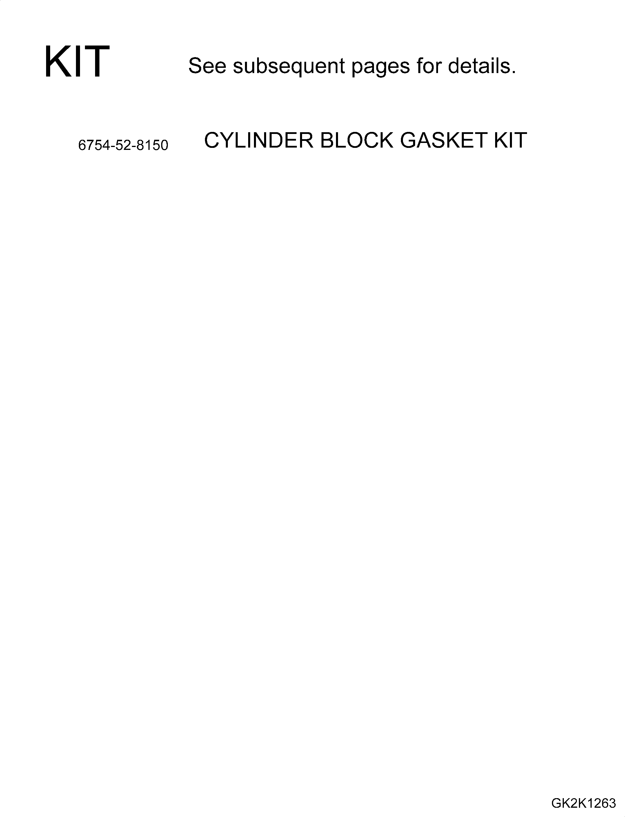 GASKET, OIL PAN 6754-22-5540 KOMATSU