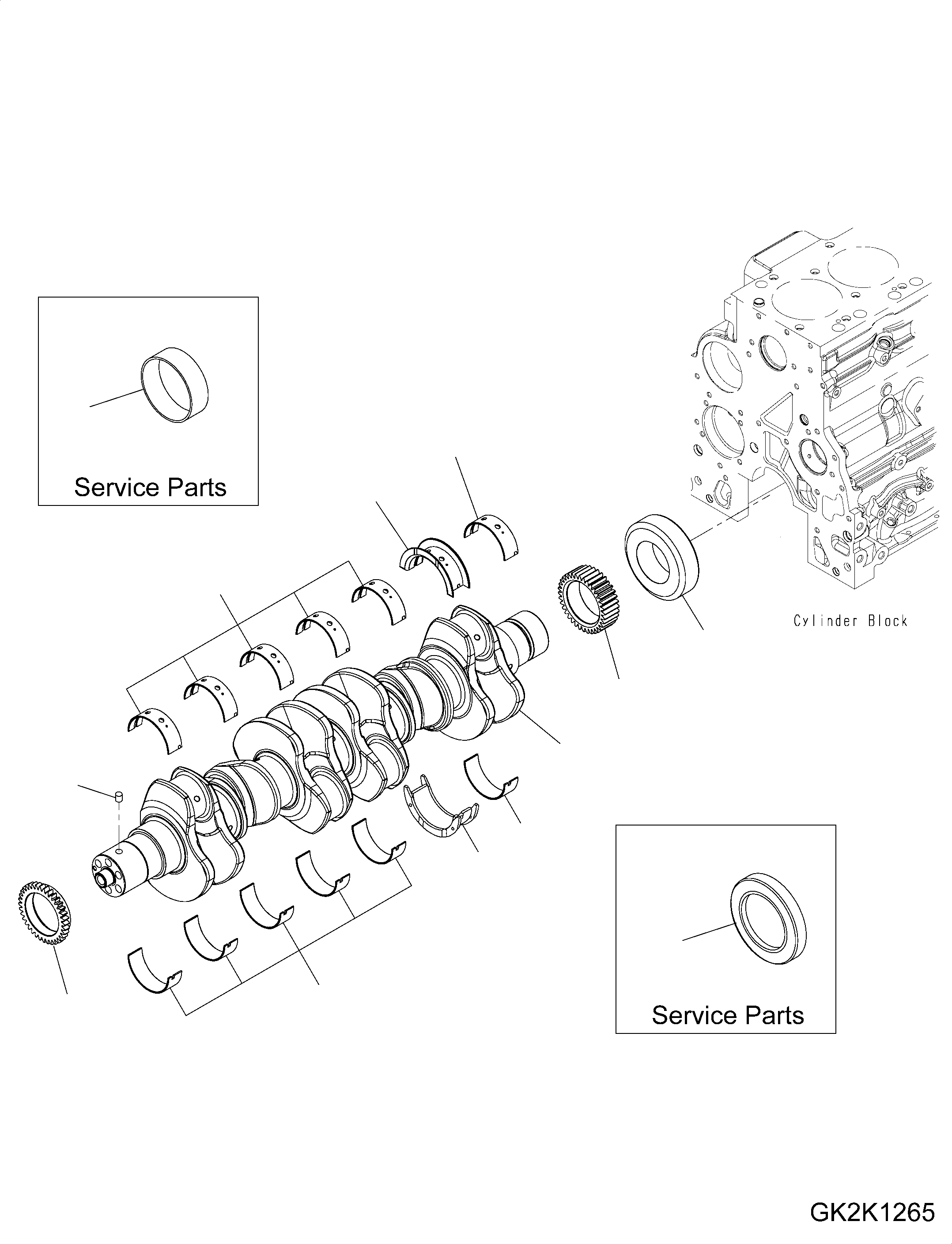 BEARING (0.75MM OS) CU4938944 KOMATSU