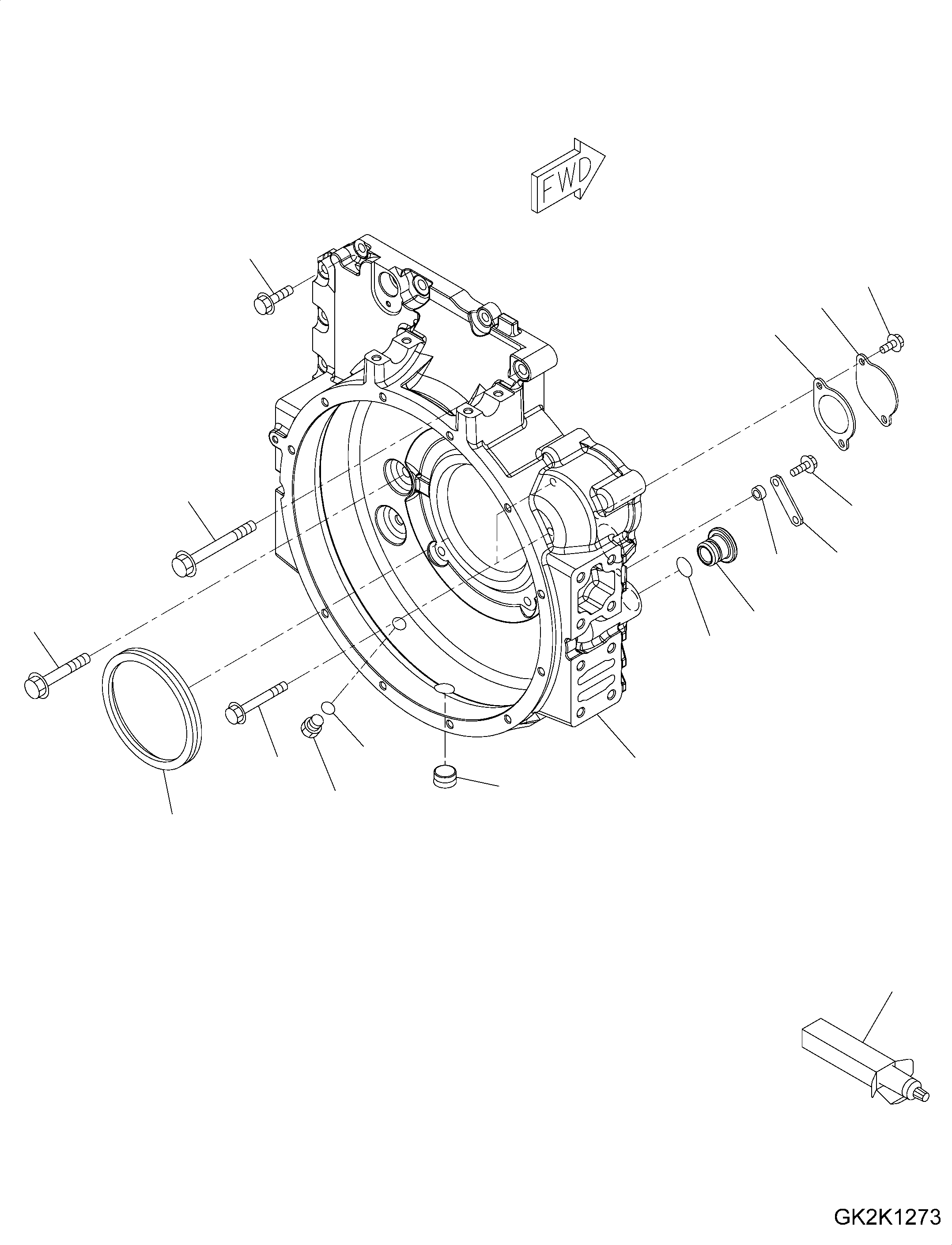 Картер маховика 6754-22-4111 KOMATSU