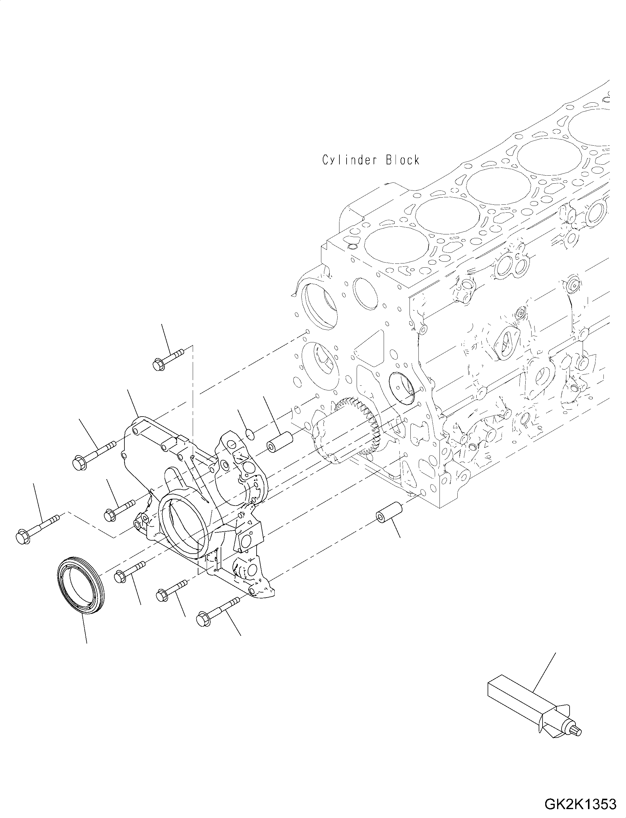 Передняя крышка 6755-21-6211 KOMATSU