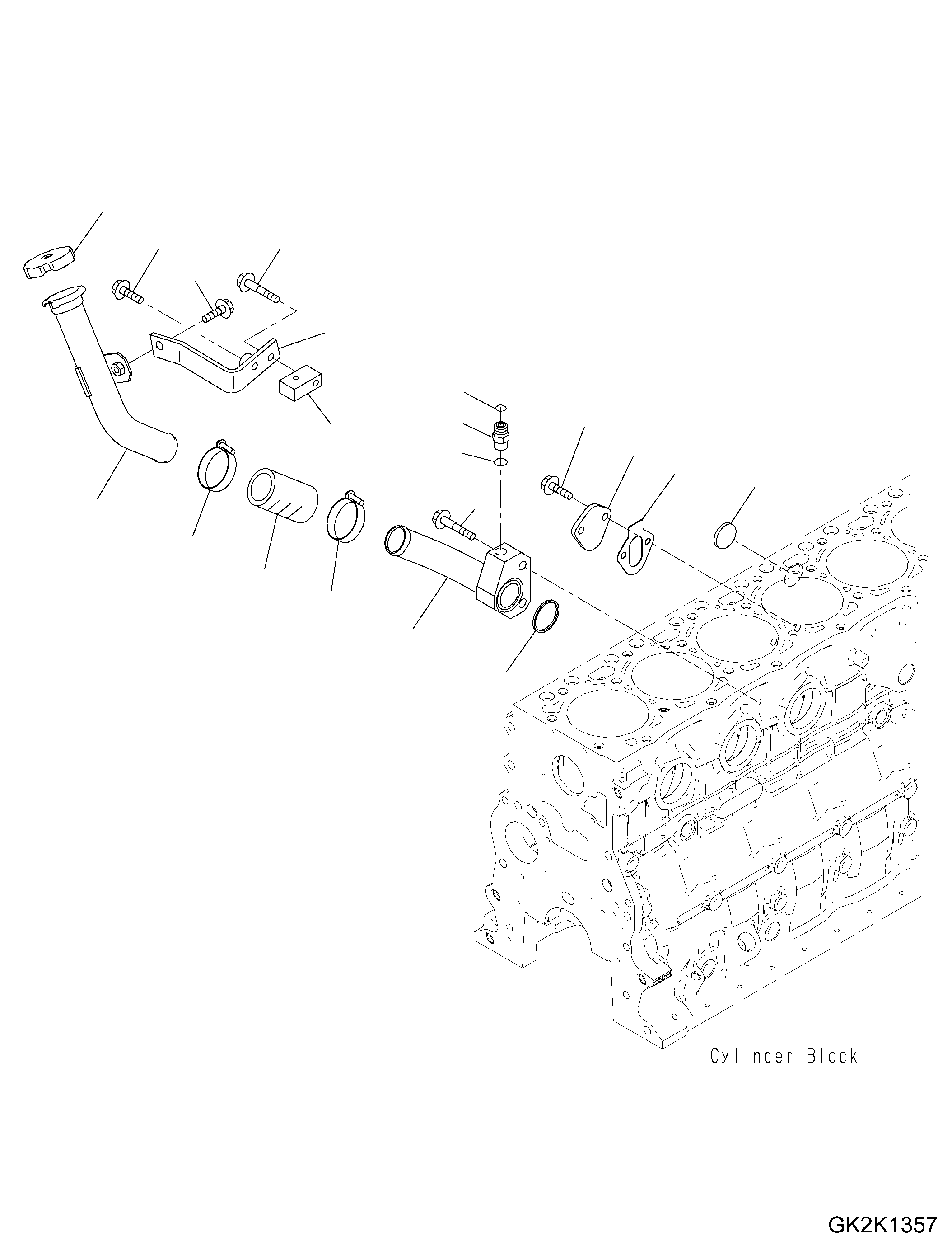 Connection, Oil Drain 6755-51-9860 KOMATSU