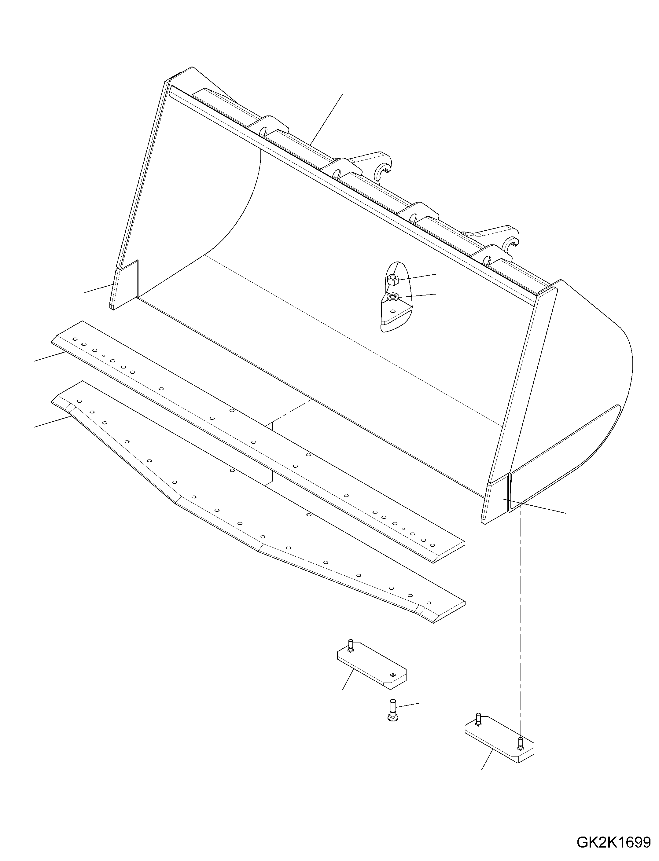 BUCKET, 4.1CBM, (CODE: S07) 424-74-H2220 KOMATSU