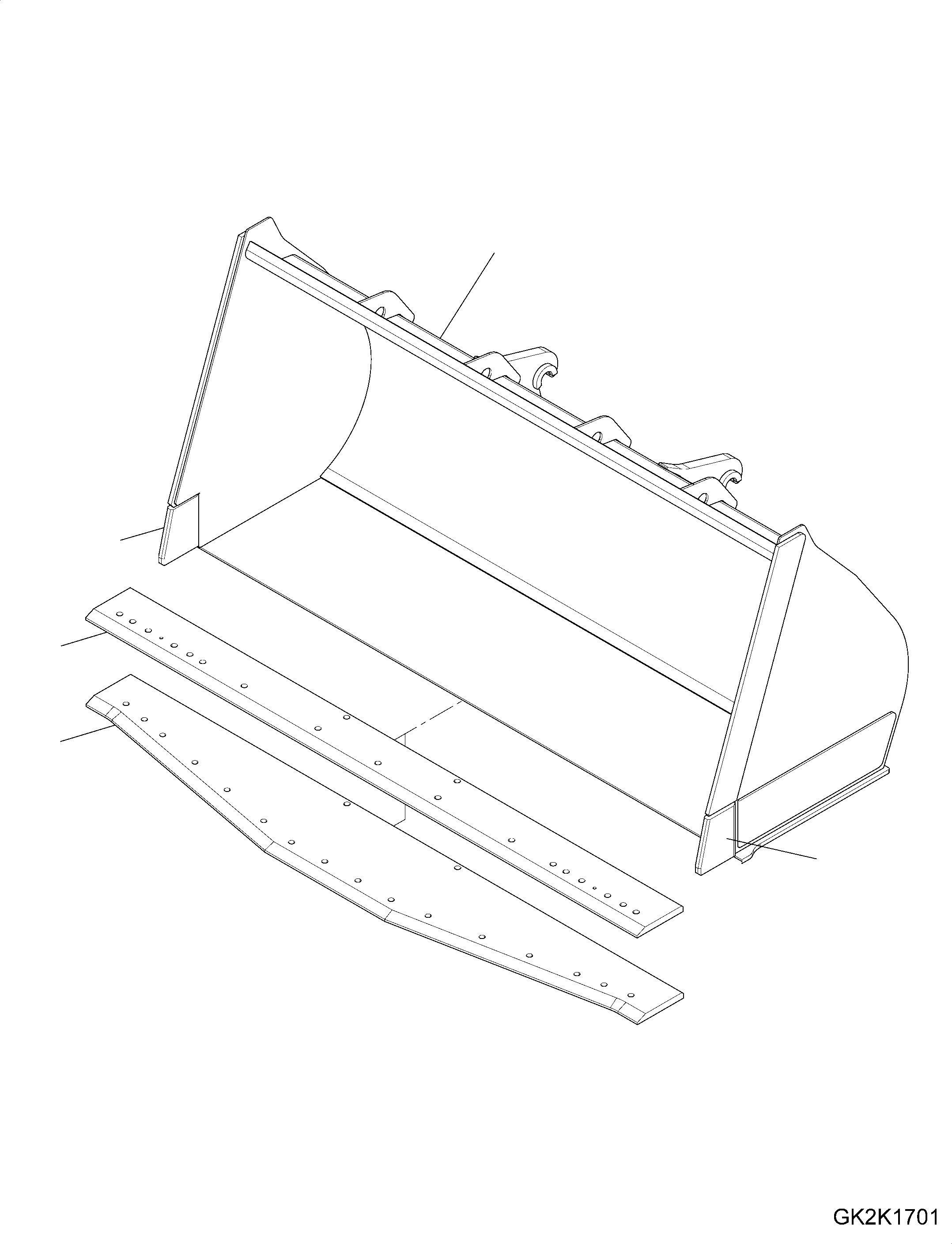 BUCKET, 4.1CBM, (CODE: S17) 424-74-H2290 KOMATSU