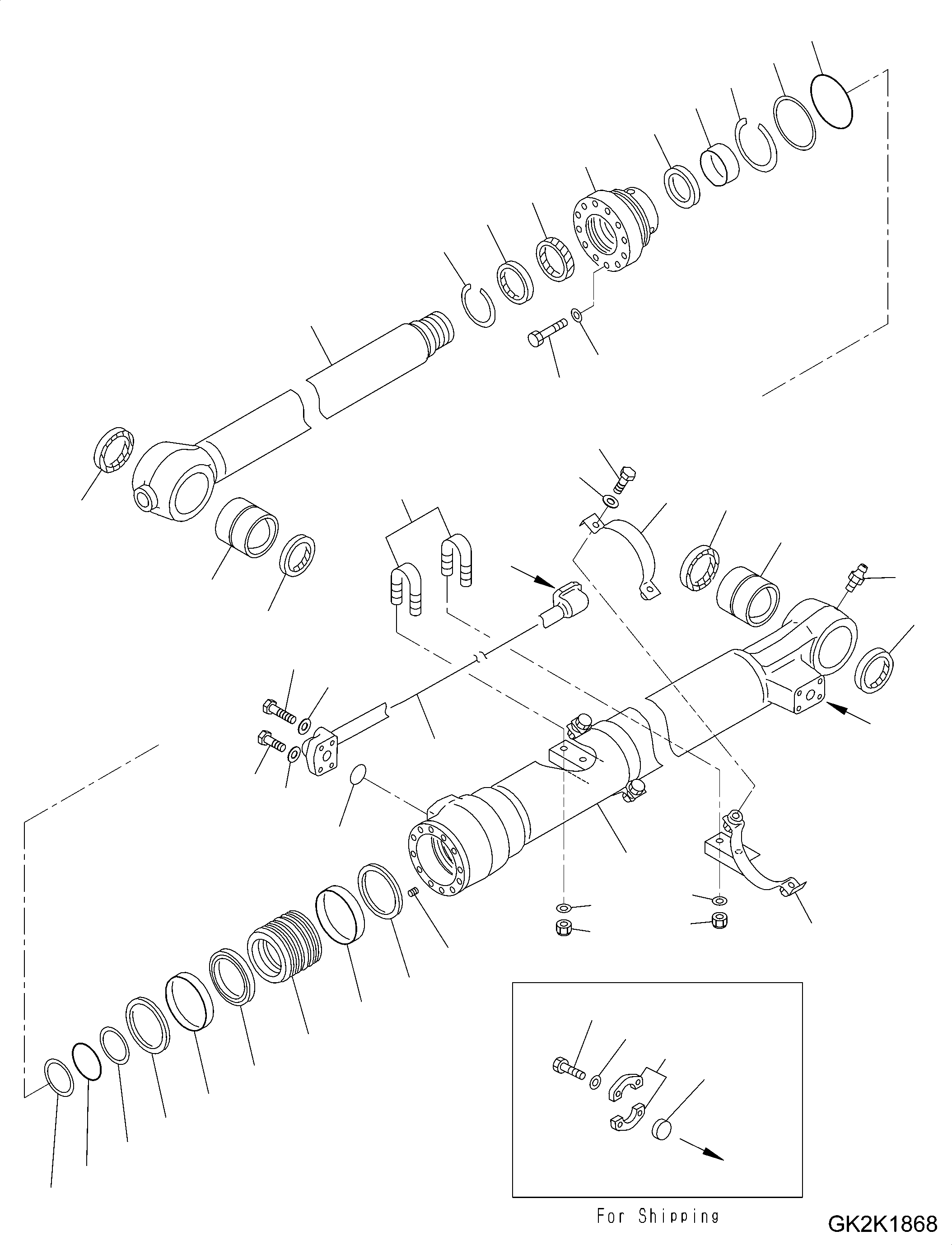 Цилиндр в сборе 707-E1-02160 KOMATSU