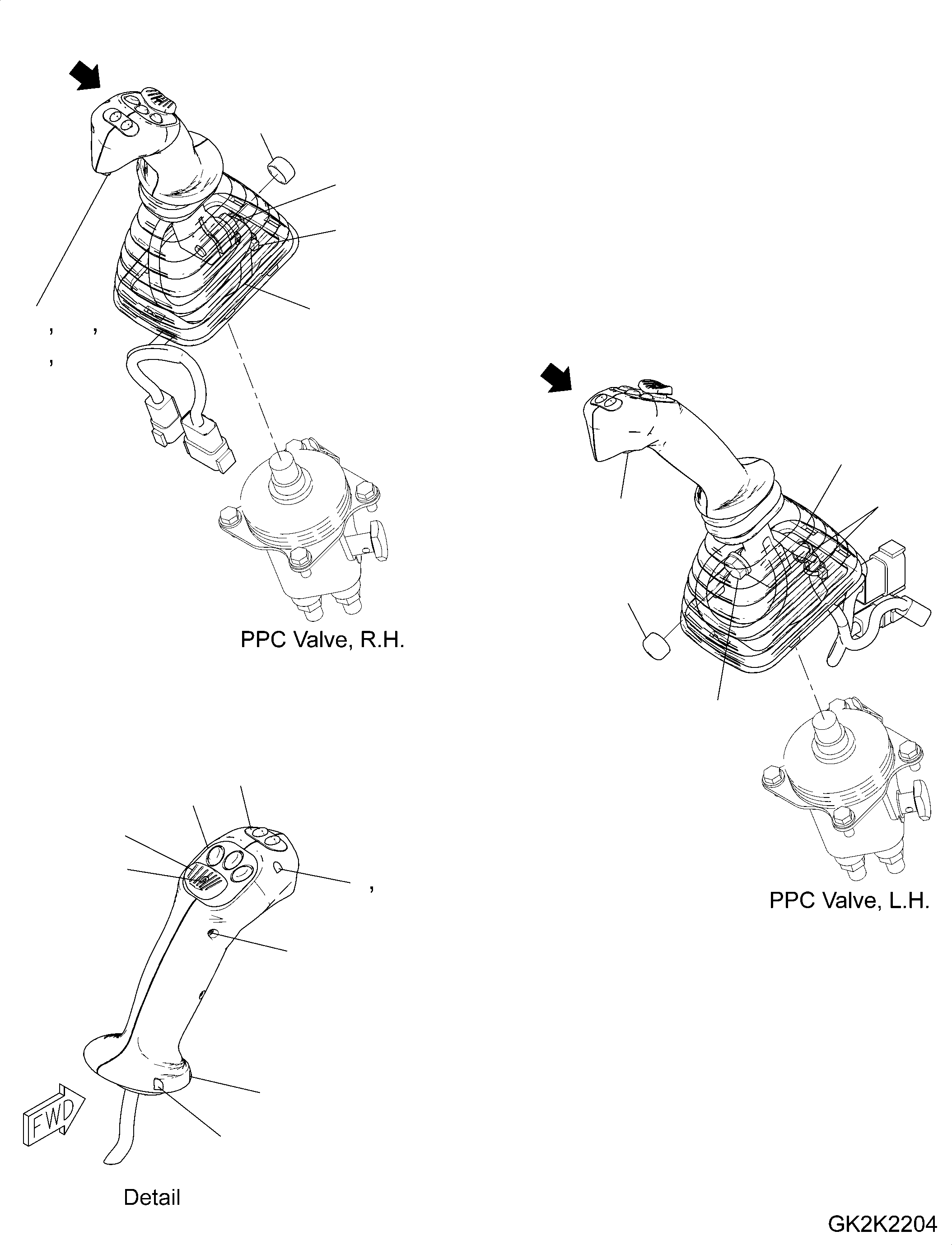 Lever Assembly, R.H. 20G-43-41121 KOMATSU