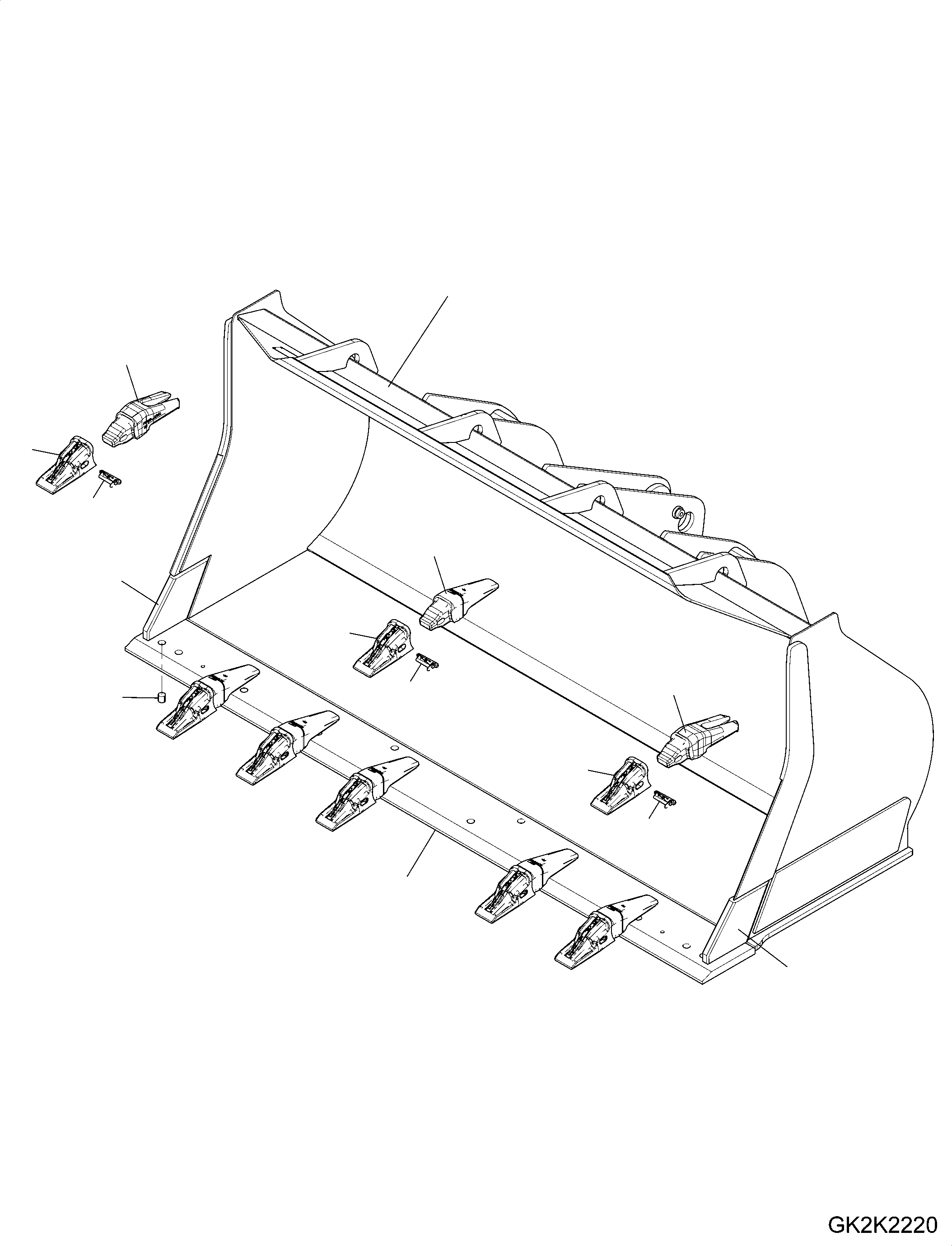 Bucket Assembly 419-73-H2L30 KOMATSU