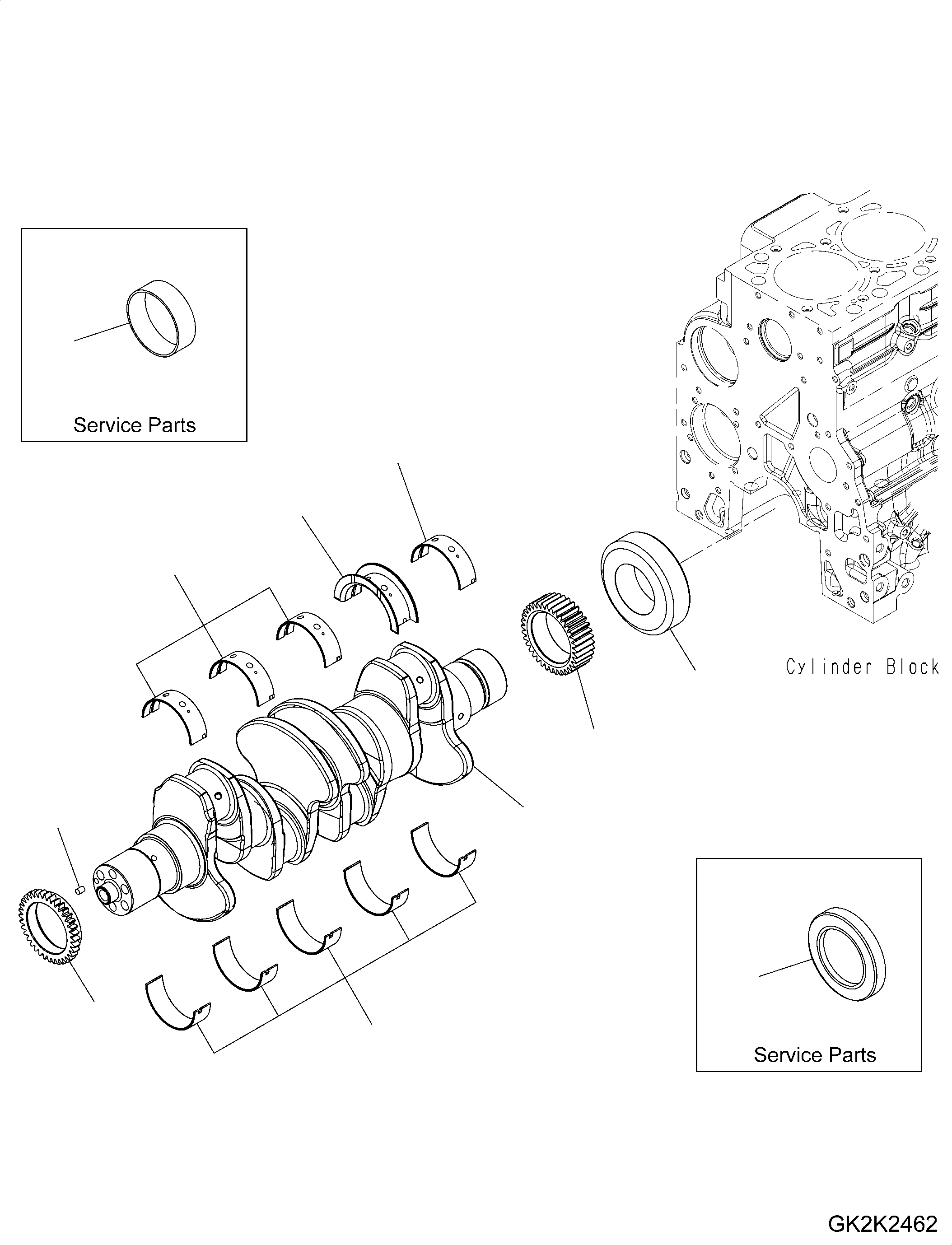 Crankshaft Assembly 1318212H91 KOMATSU