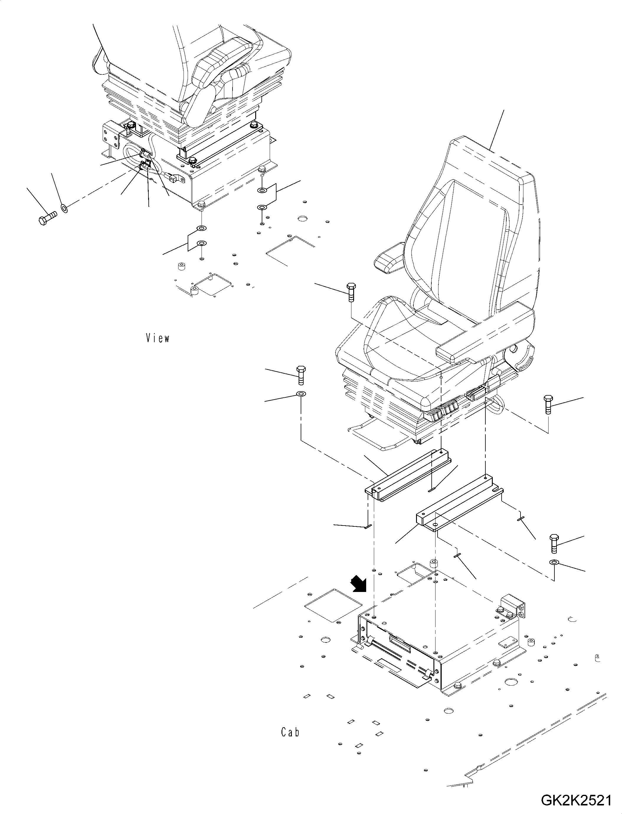 Operator´s Seat Assembly (421-960-H331) KOMATSU