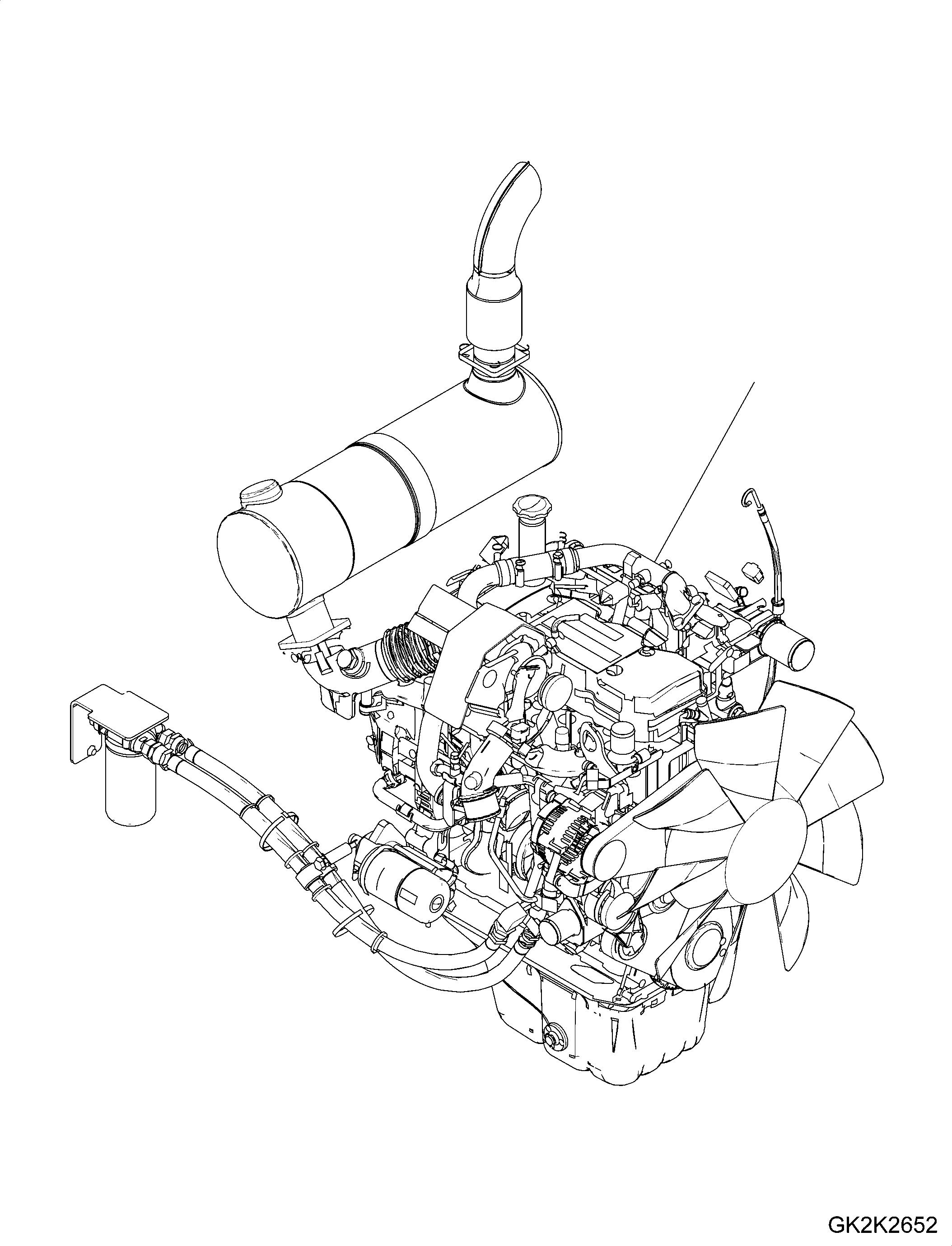 Engine, SAA4D107E-2B 20G-01-51200 KOMATSU