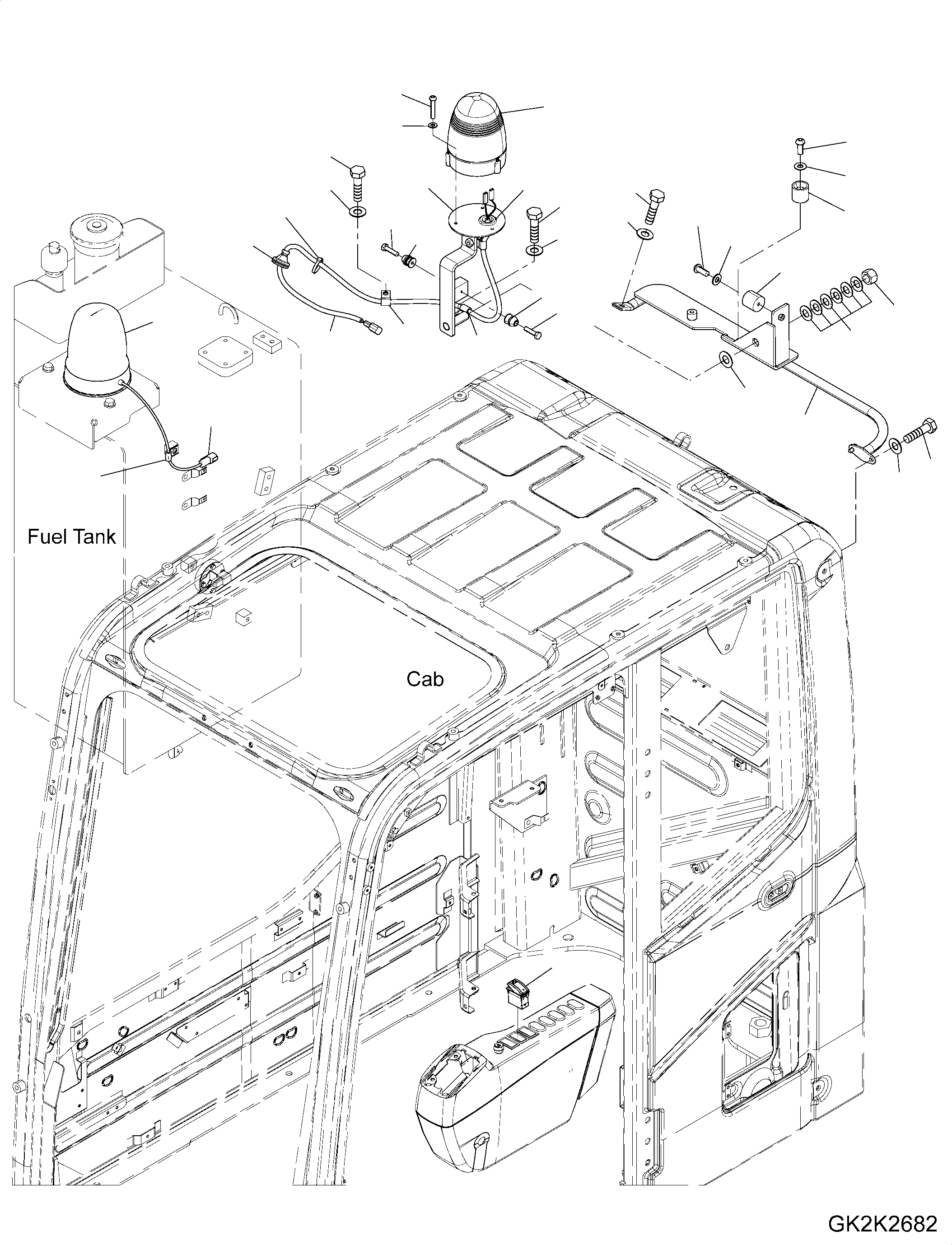 Lamp, Rotary Beacon 20J-06-52240 KOMATSU