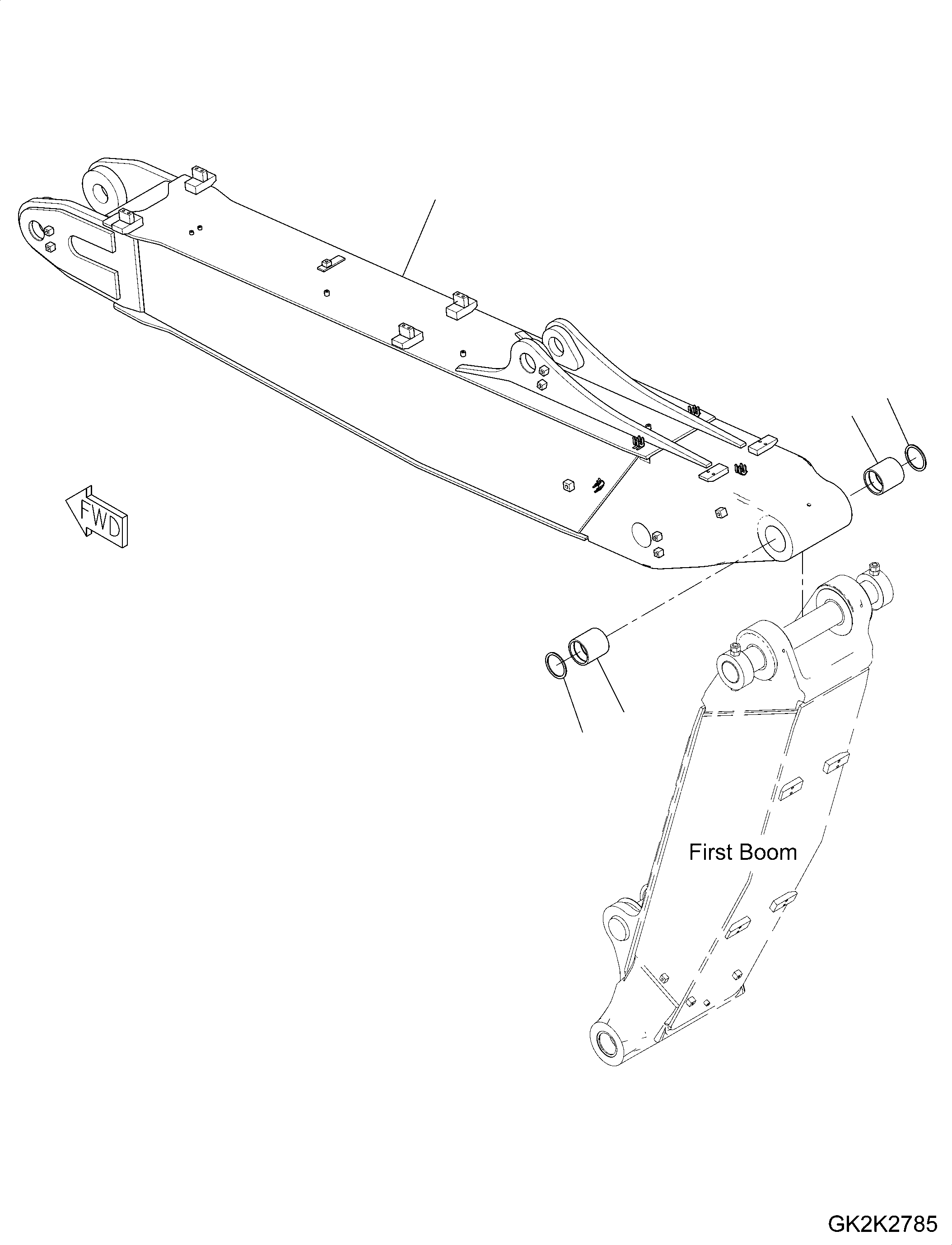 Boom, Second 20G-70-61121 KOMATSU