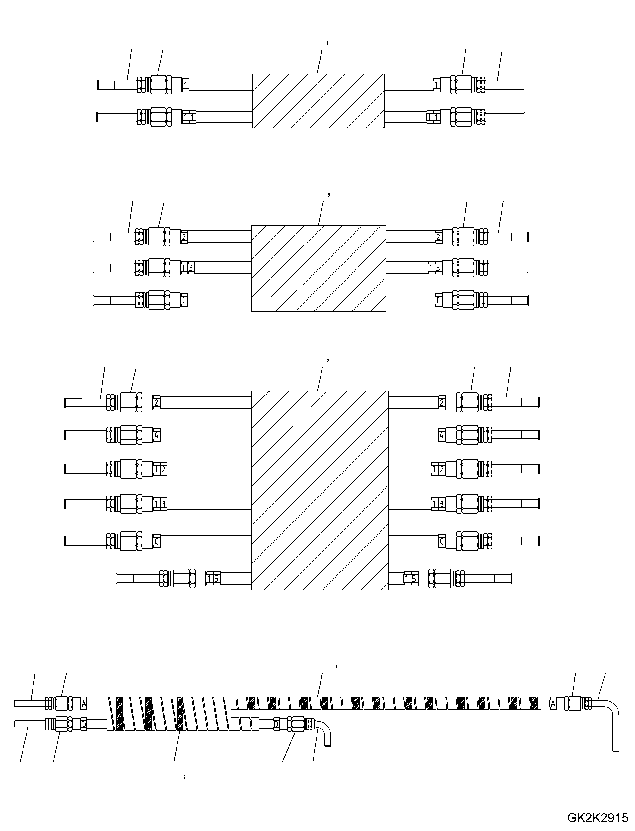 Hose Kit (421-S95-8871) KOMATSU