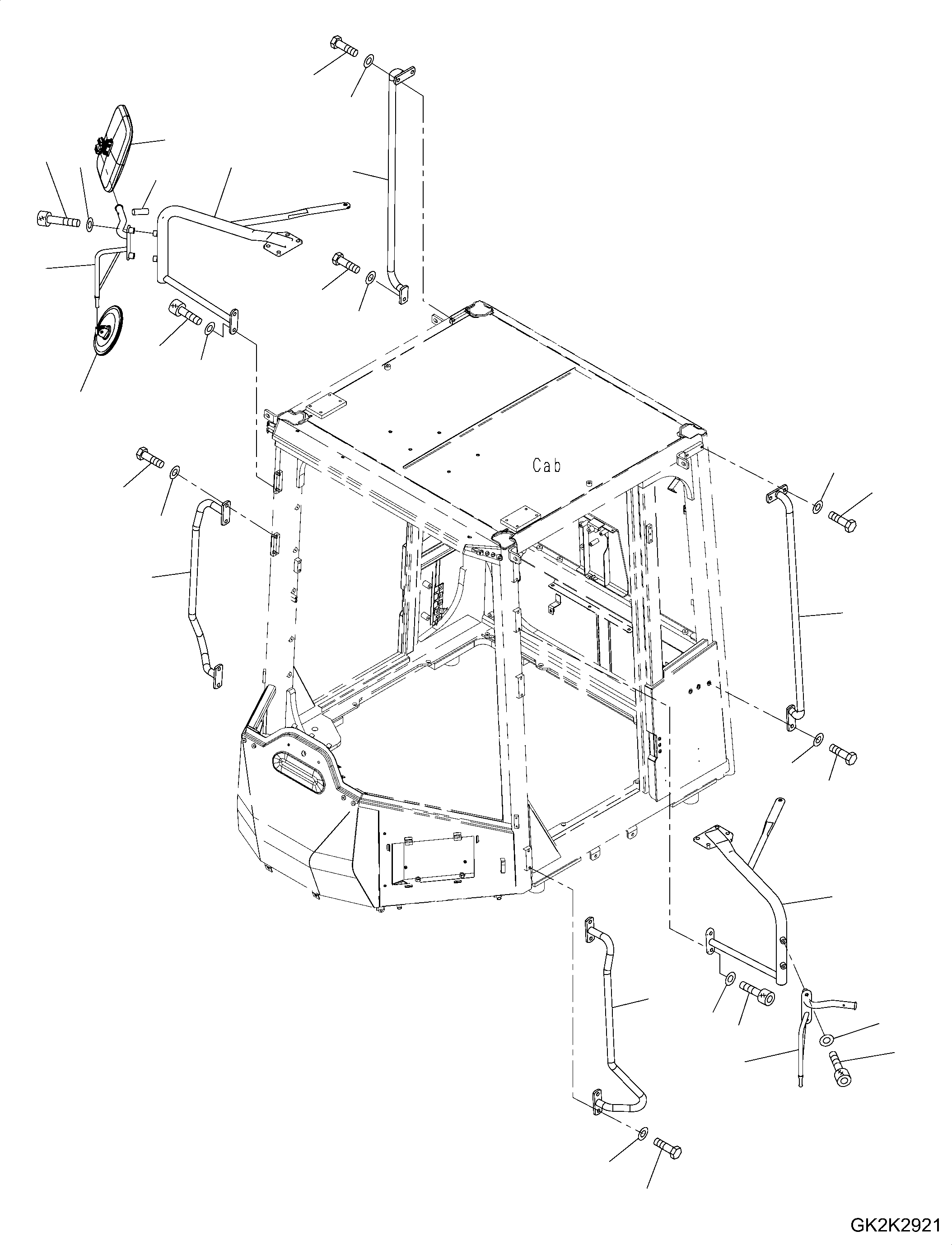 Зеркало заднего вида 421-54-65720 KOMATSU
