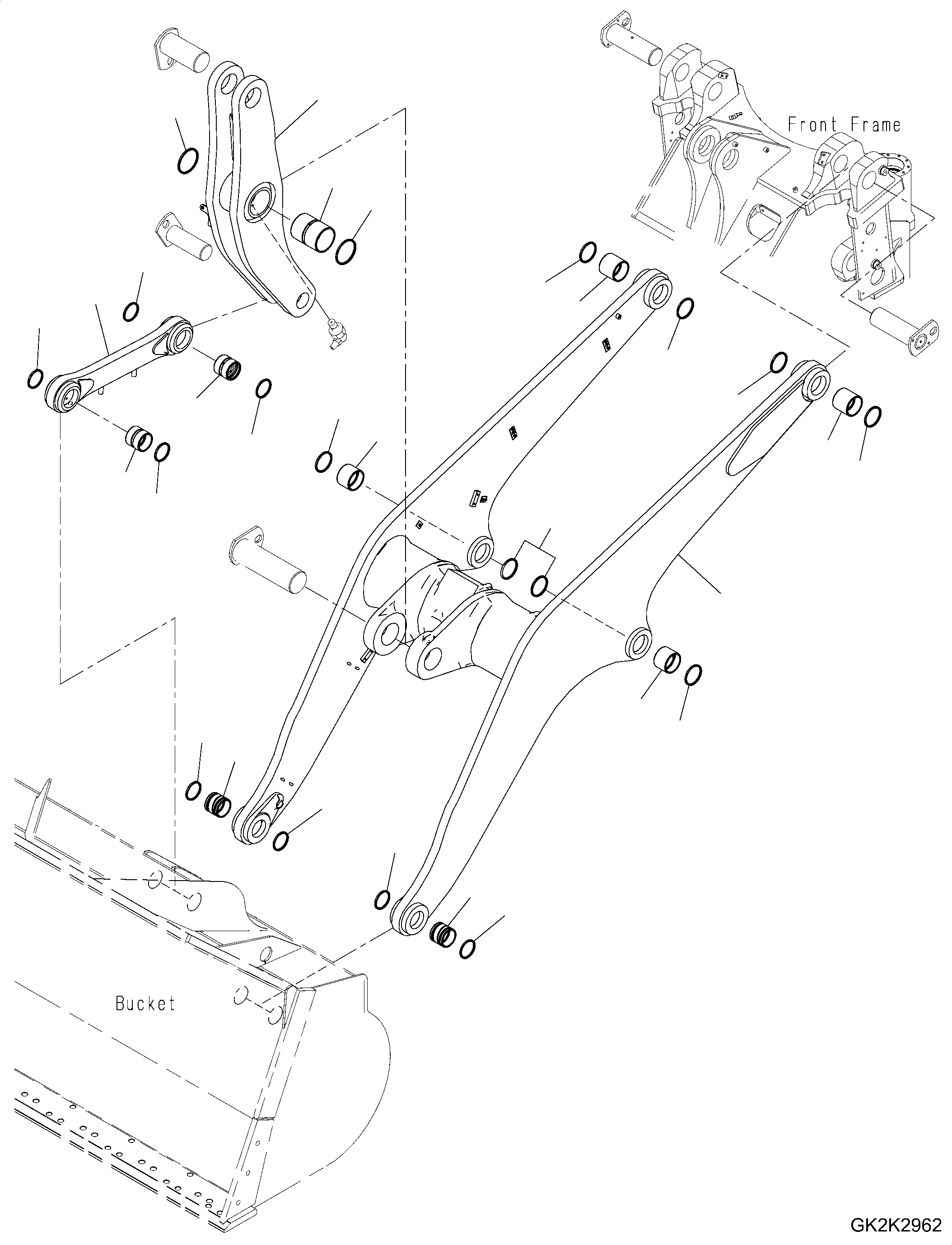 Bell Crank Assembly 423-S95-7500 KOMATSU