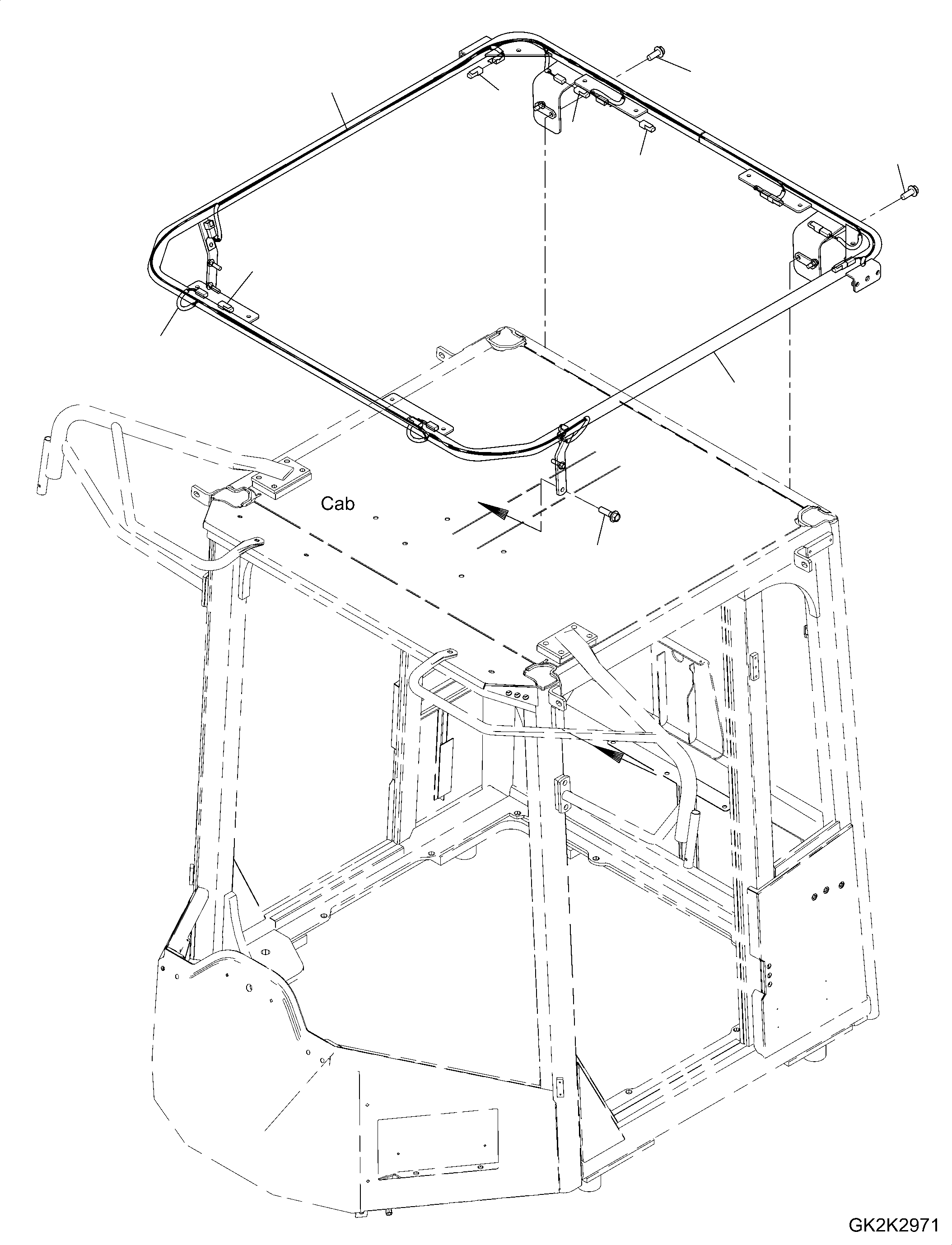 Roof Rail Assembly 421-56-H5263 KOMATSU