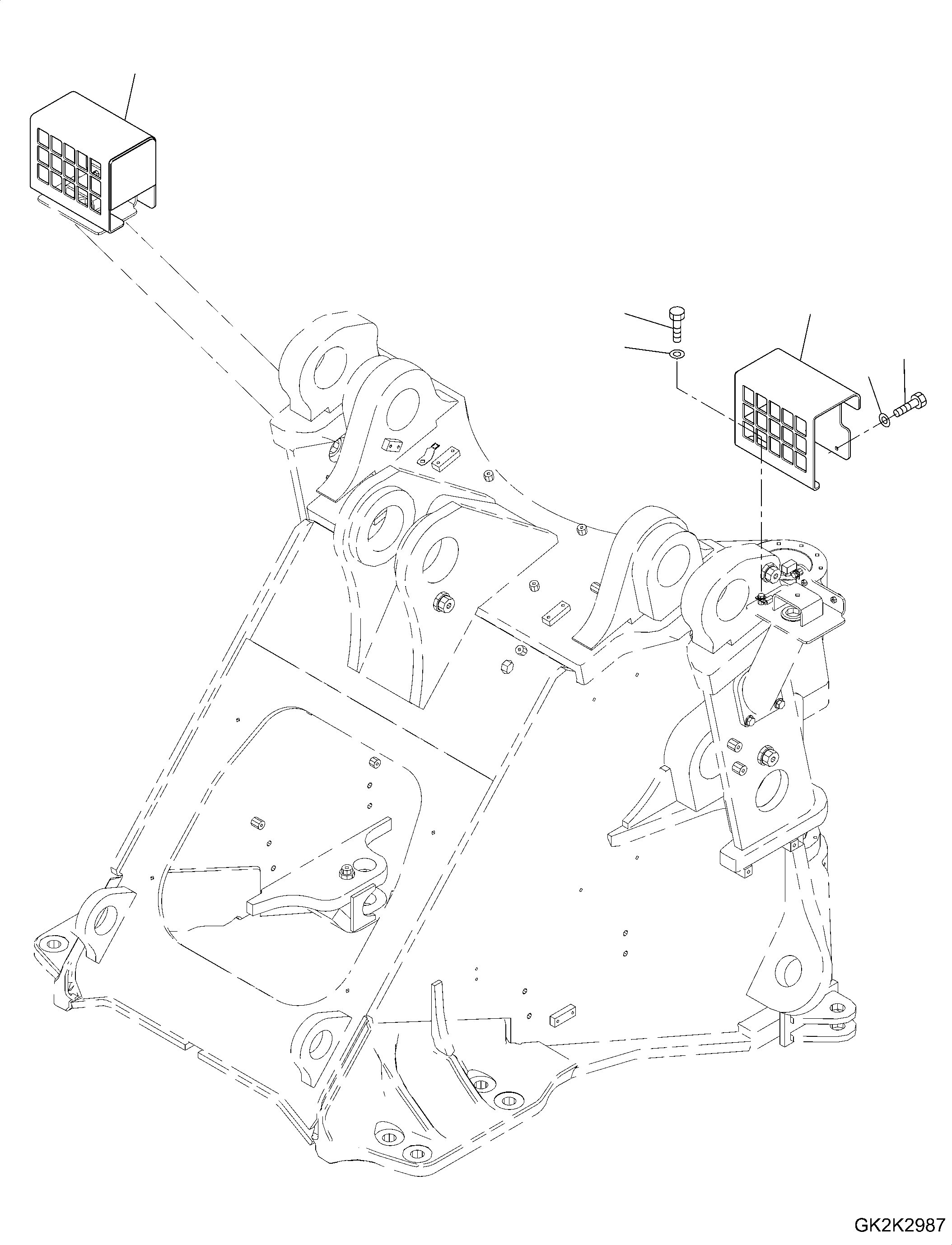 Guard, Lamp L.H. 421-54-H5422 KOMATSU
