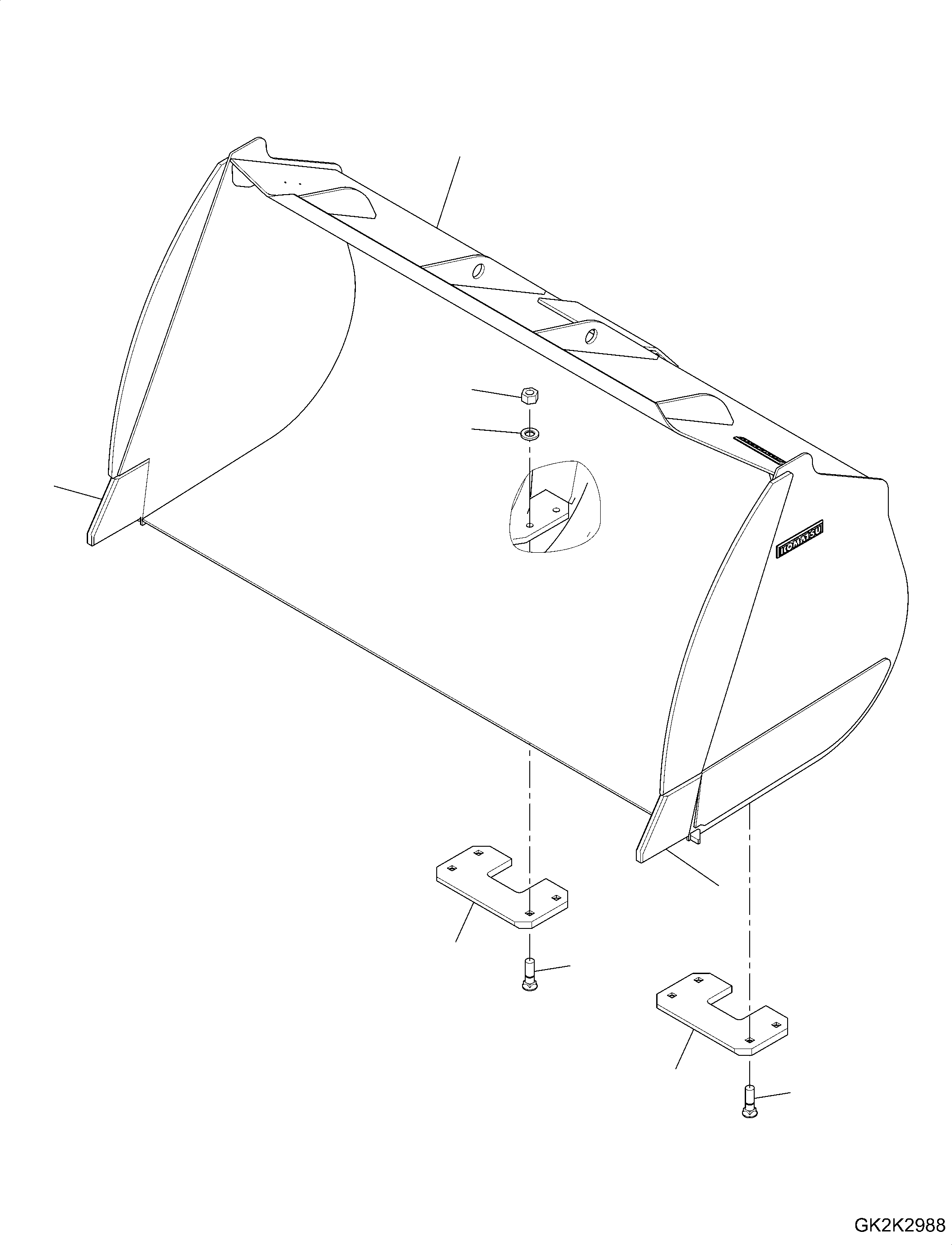 Bucket, 4,5m3 (Code: S04) 421-78-H2512 KOMATSU