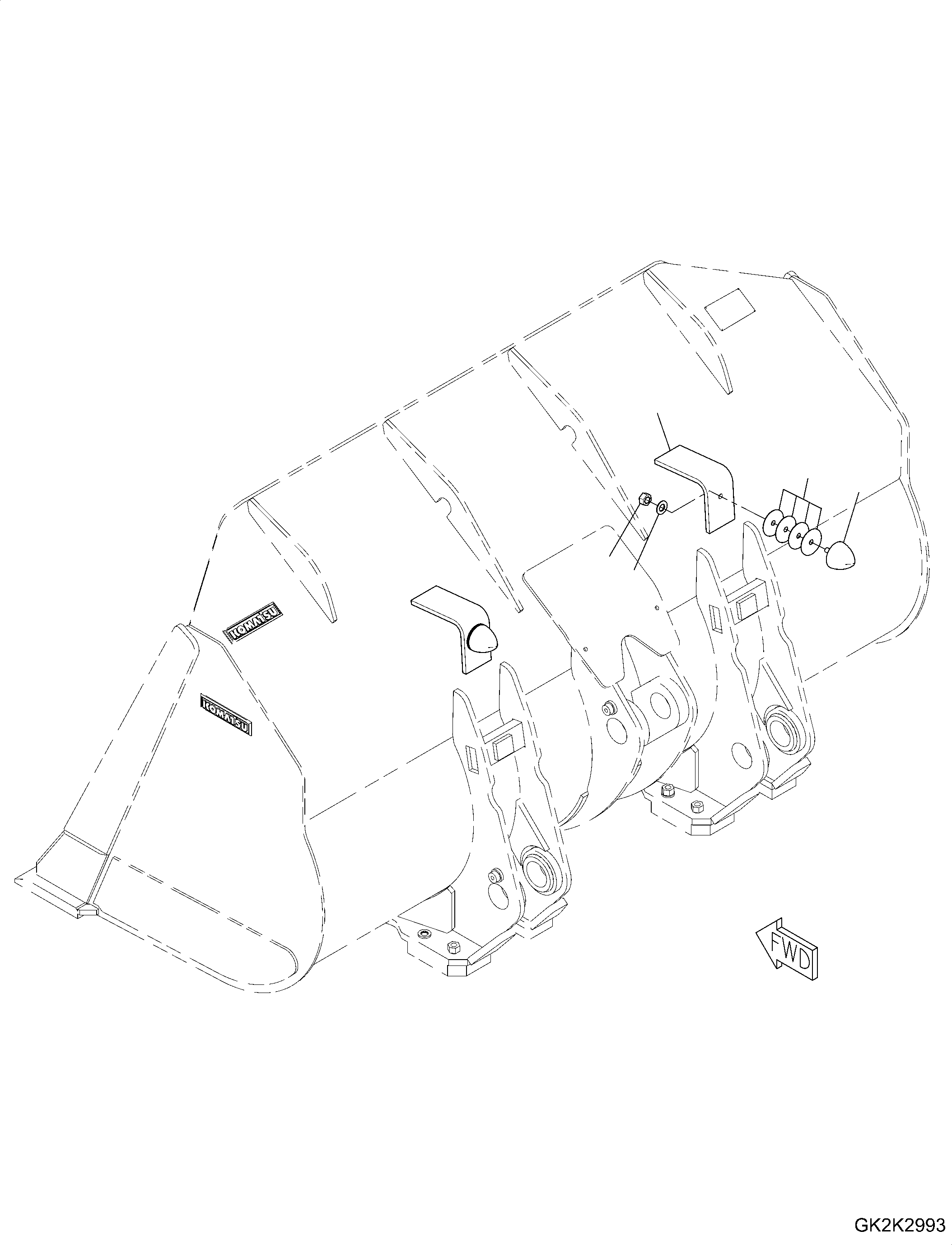Angle, Welded 421-78-H2A60 KOMATSU