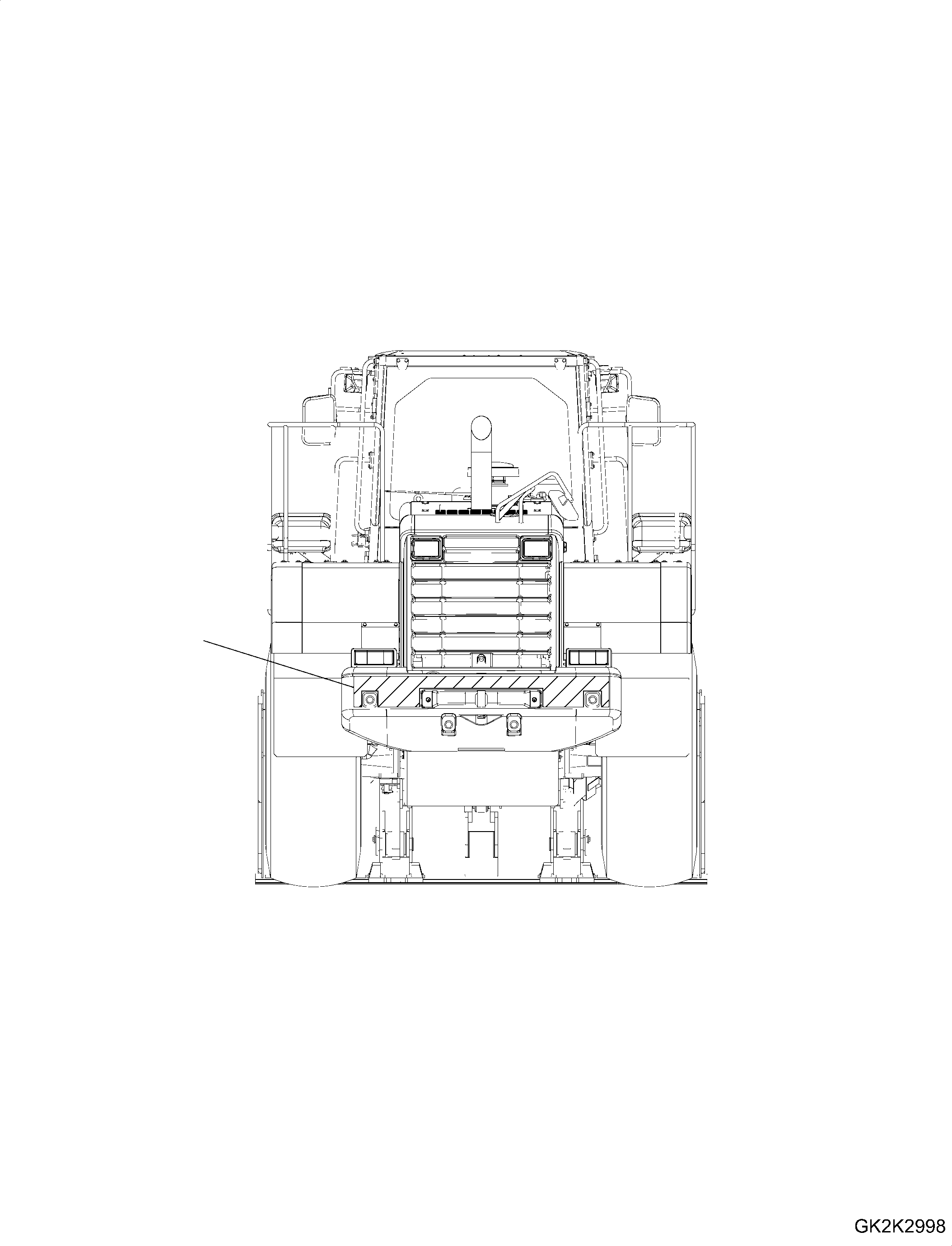 Sticker, Redwhite Chevron 421-93-H2260 KOMATSU