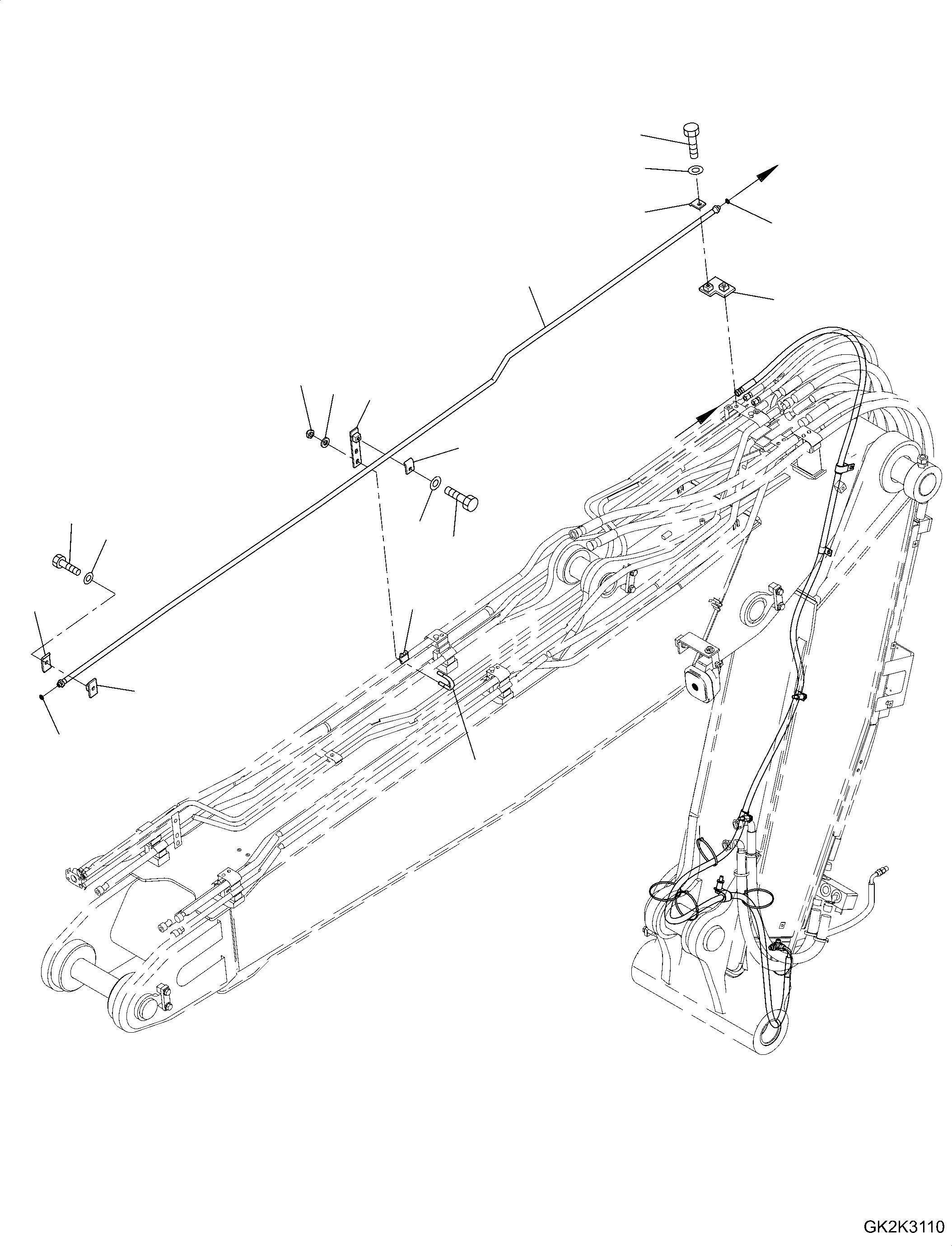 Трубка 20G-70-51250 KOMATSU