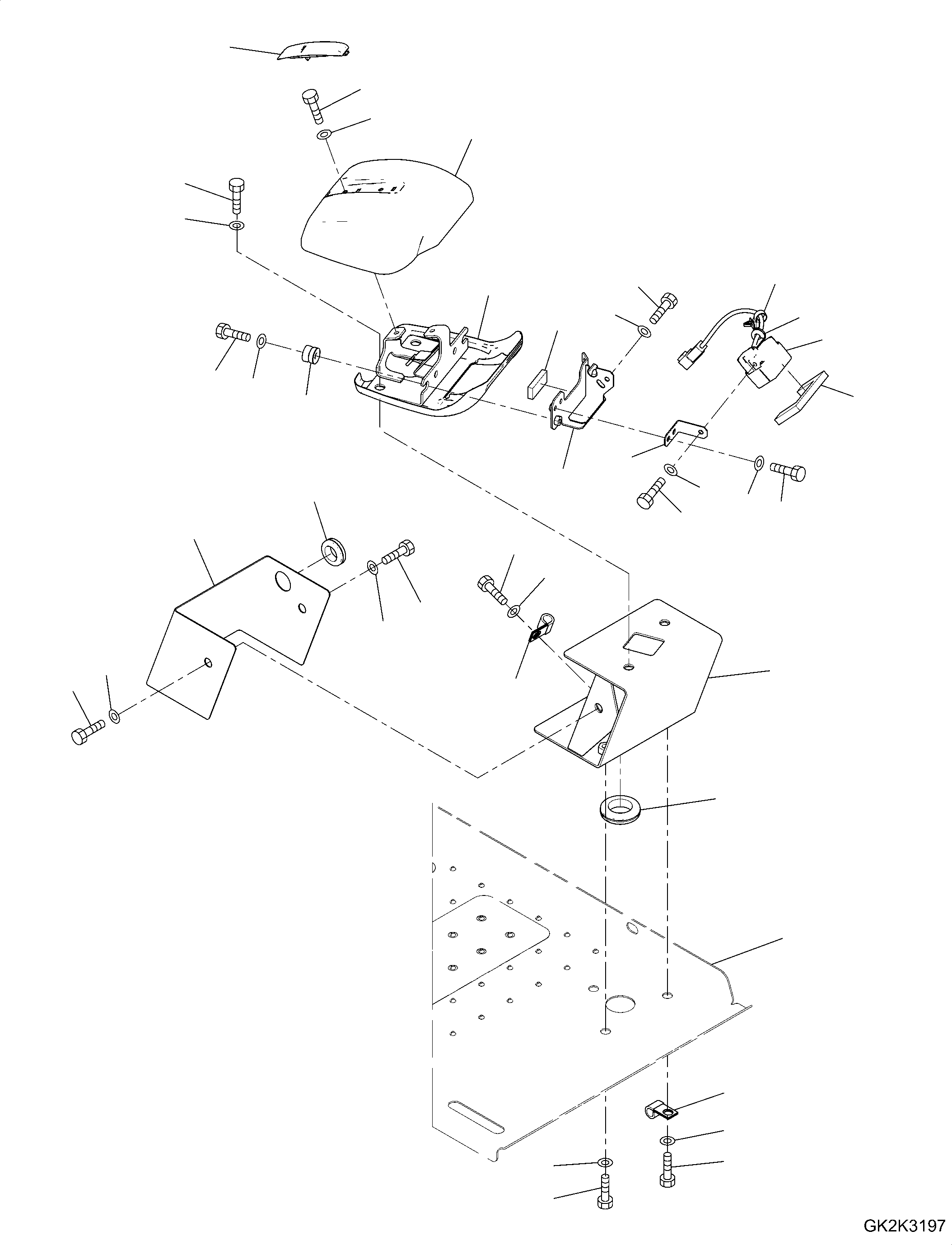 Cover, Plate 20J-06-62470 KOMATSU