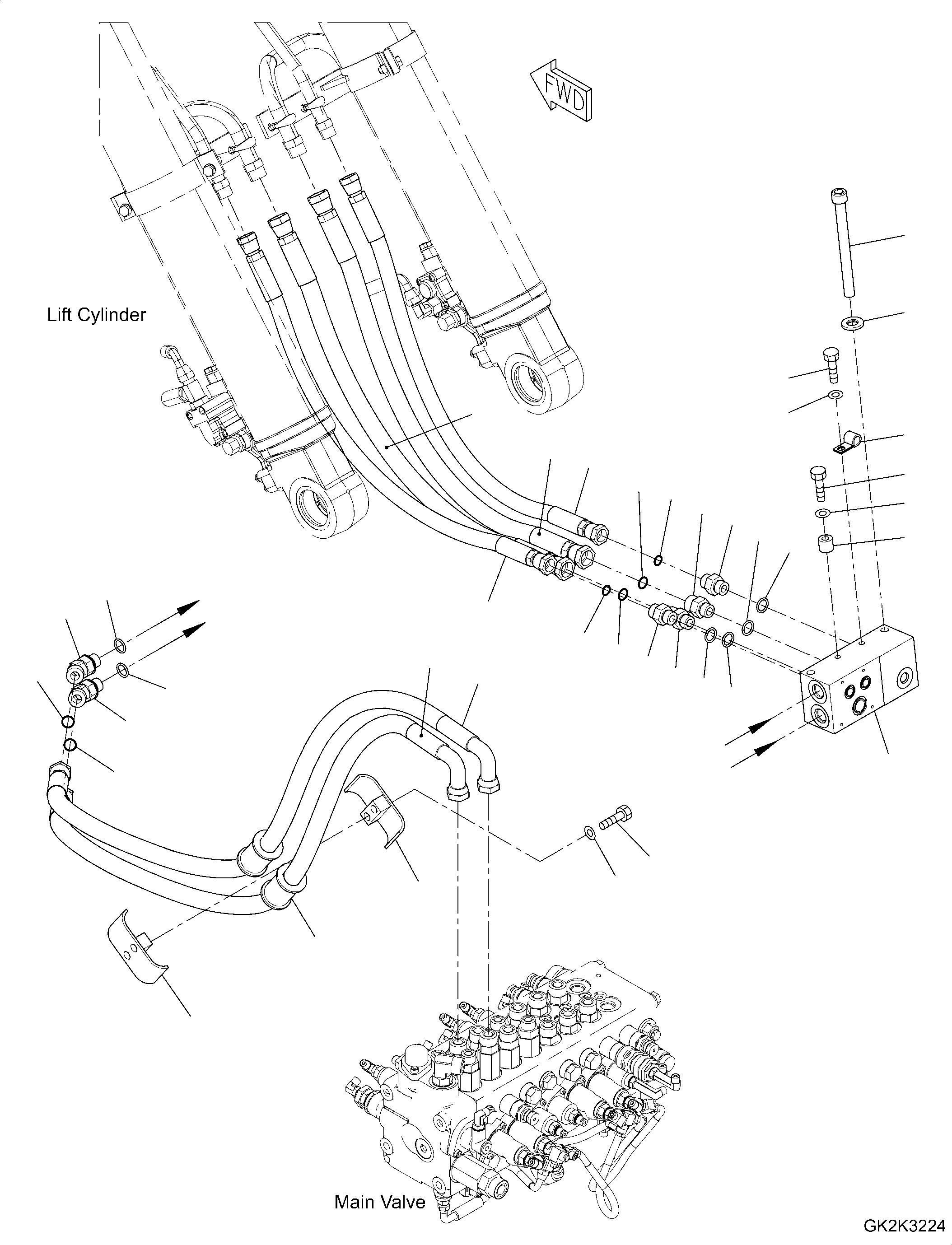 Распределительный коллектор 20J-60-61231 KOMATSU