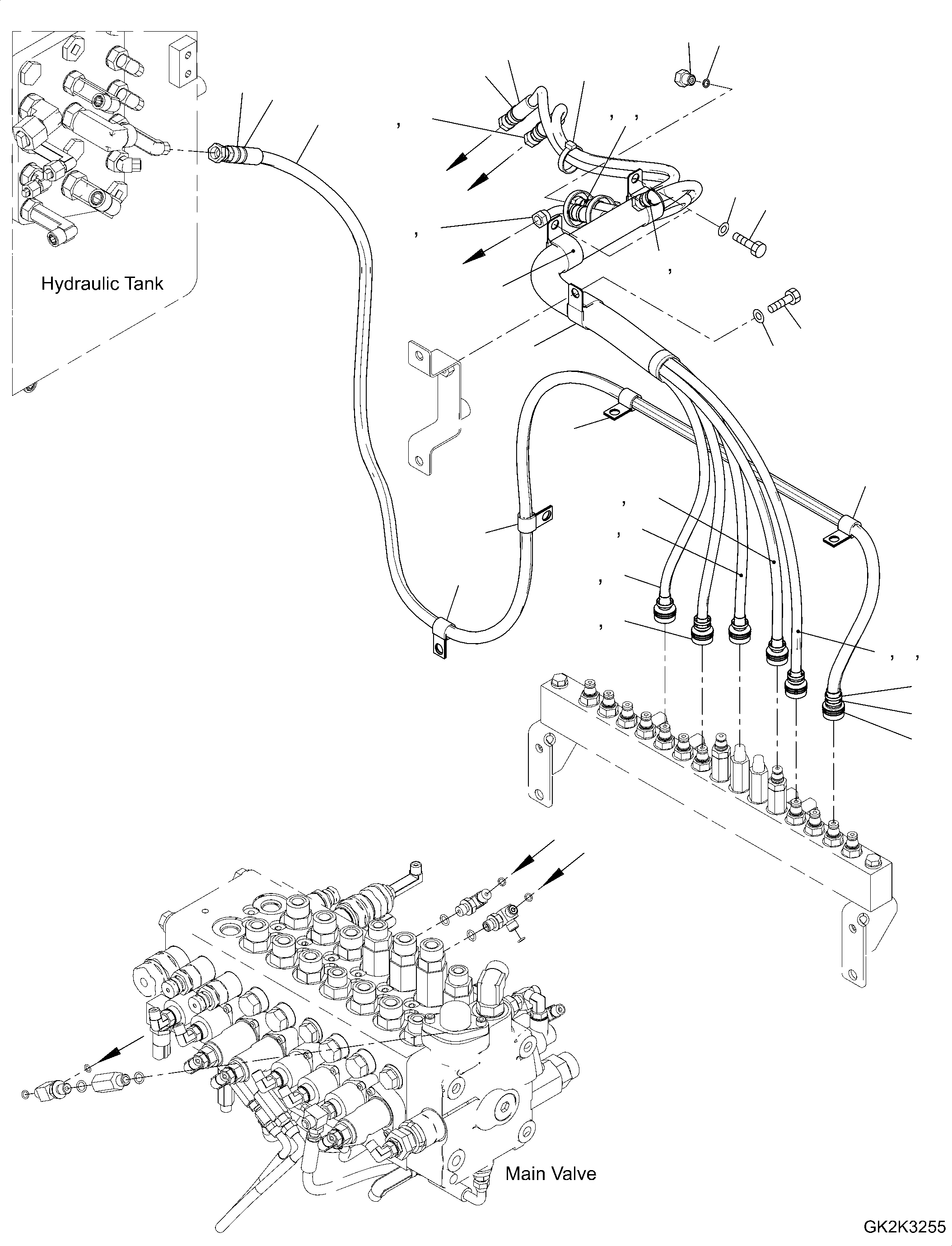 Piping Assembly, PPC 20J-62-61530 KOMATSU