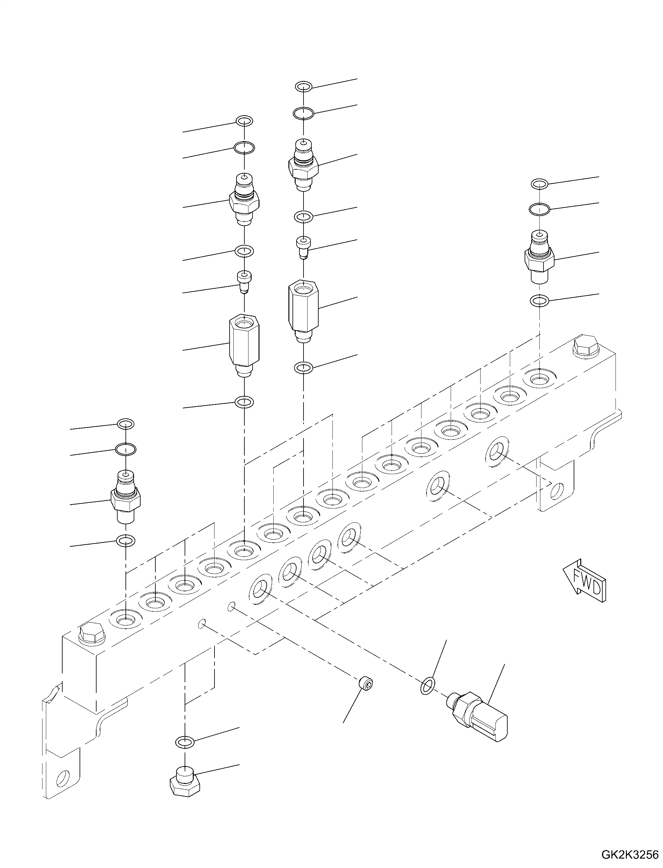 Запорный элемент клапана 20J-60-61220 KOMATSU