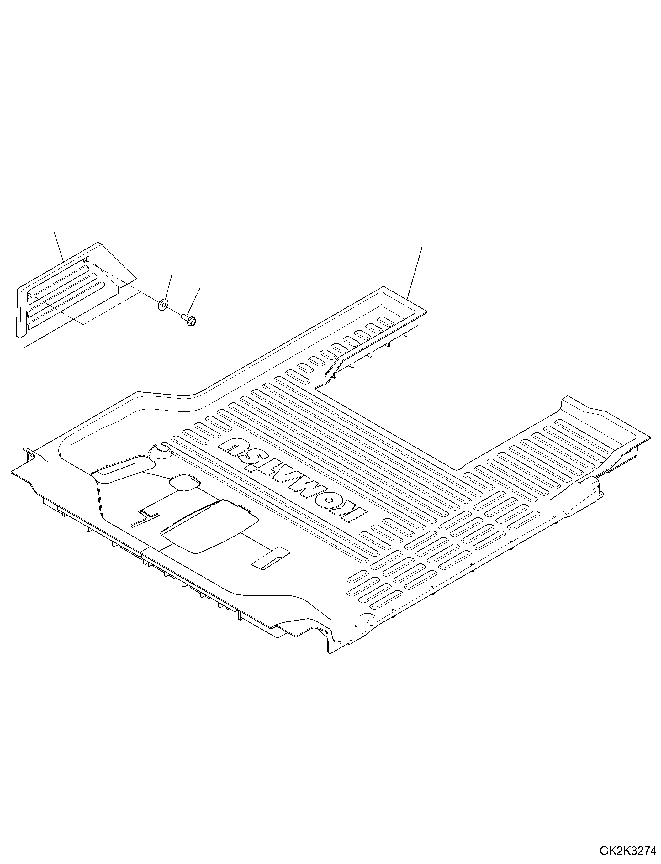 Коврик пола 20J-54-61581 KOMATSU