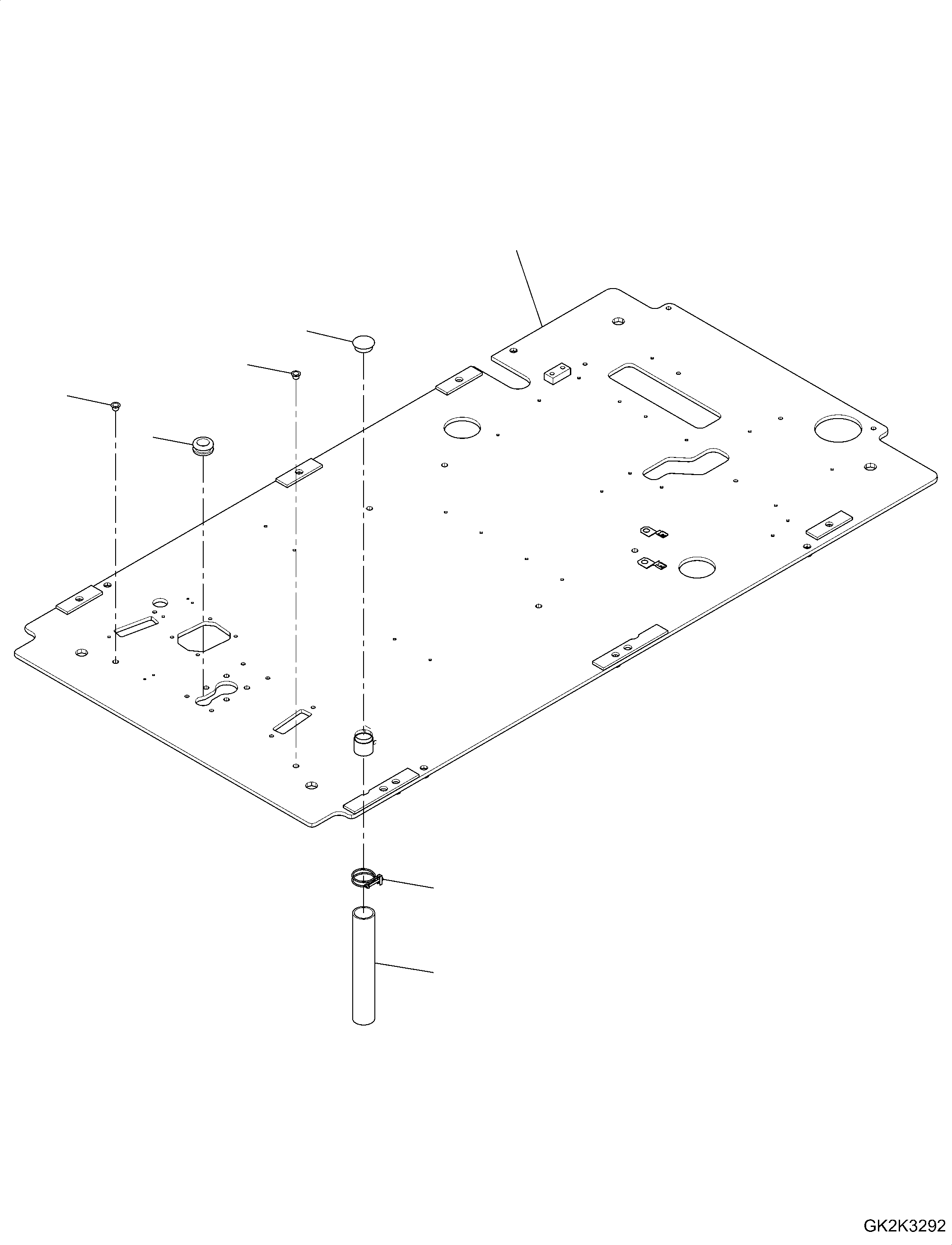 Plate, Floor Frame 20J-43-61121 KOMATSU