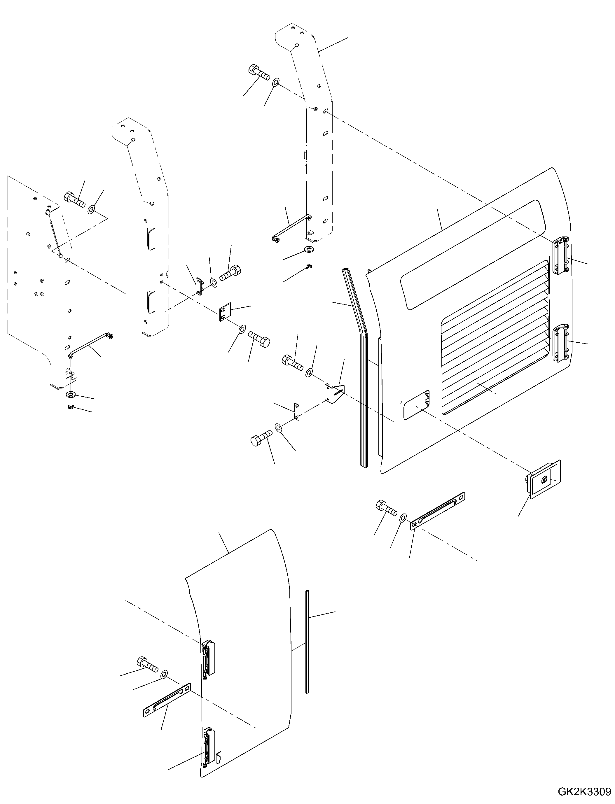 Door, Assembly, L.H. 20J-54-61840 KOMATSU