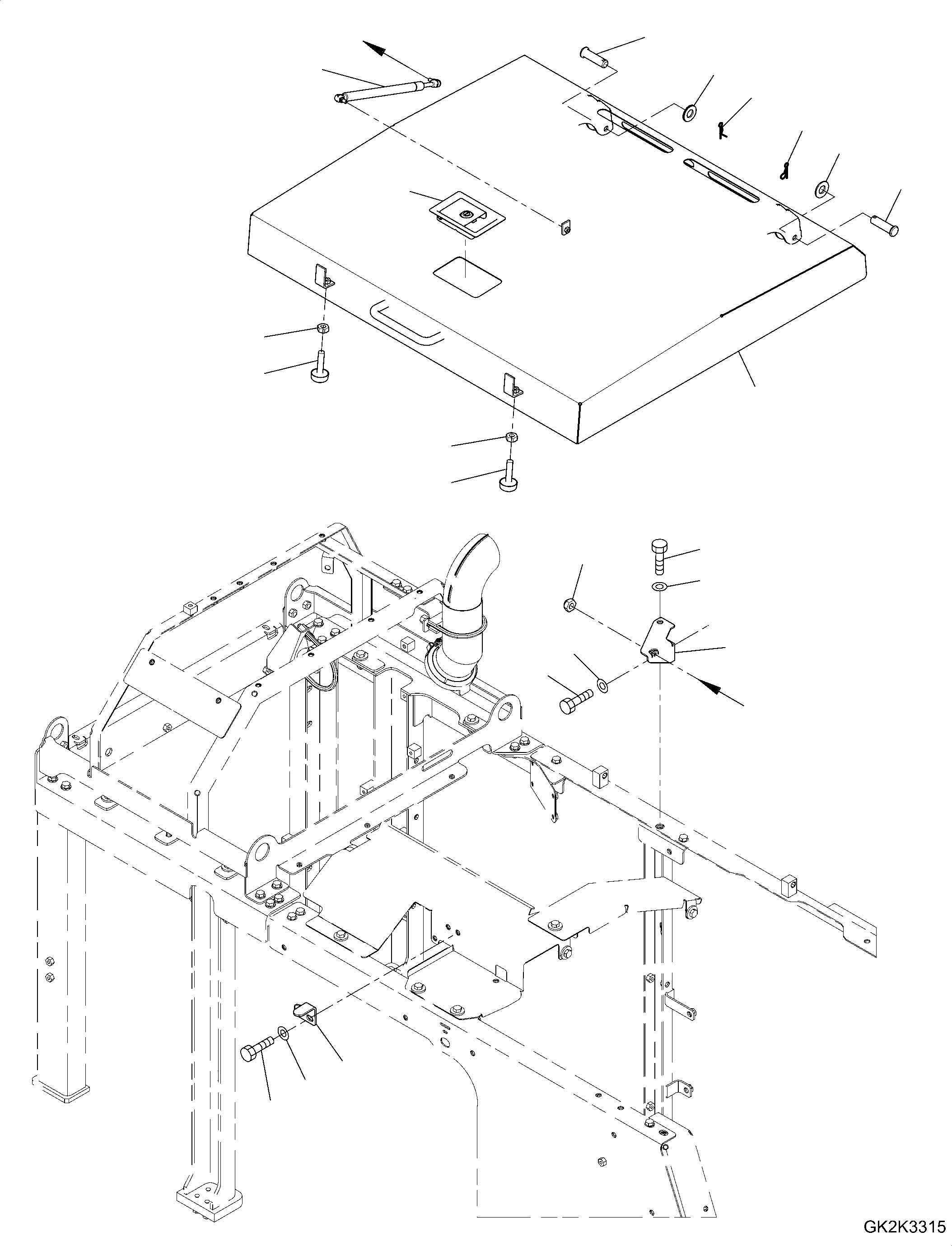 Engine, Hood 20J-54-61432 KOMATSU