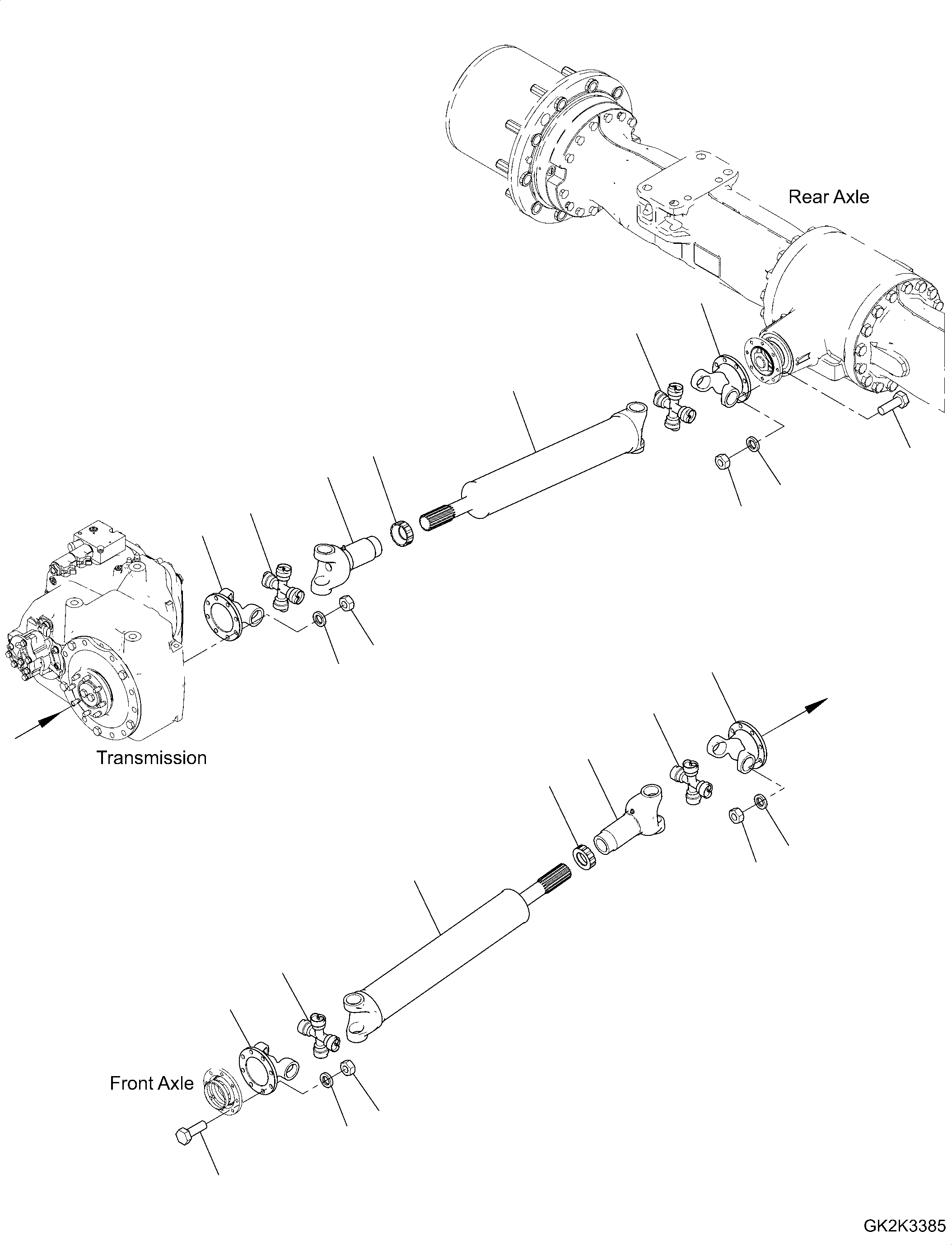 Drive Shaft Assembly 20J-20-61100 KOMATSU