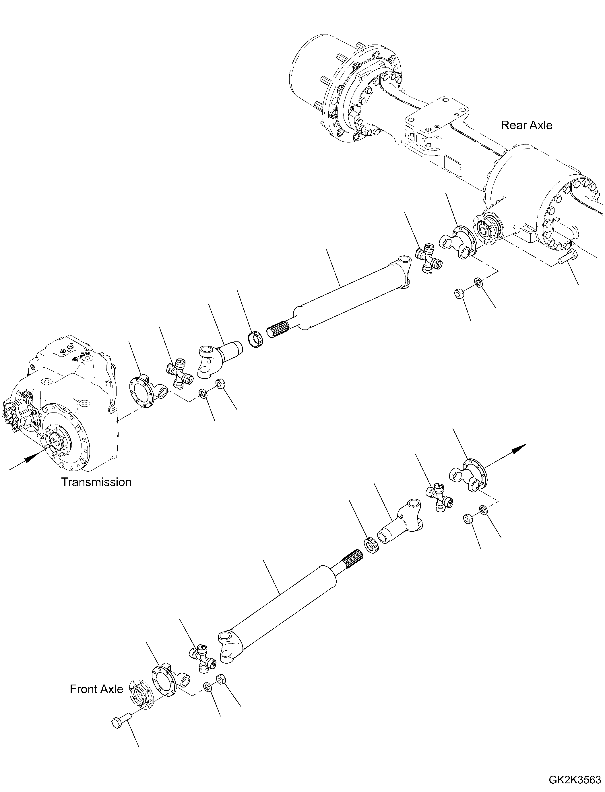 Drive Shaft Assembly 20E-20-61200 KOMATSU