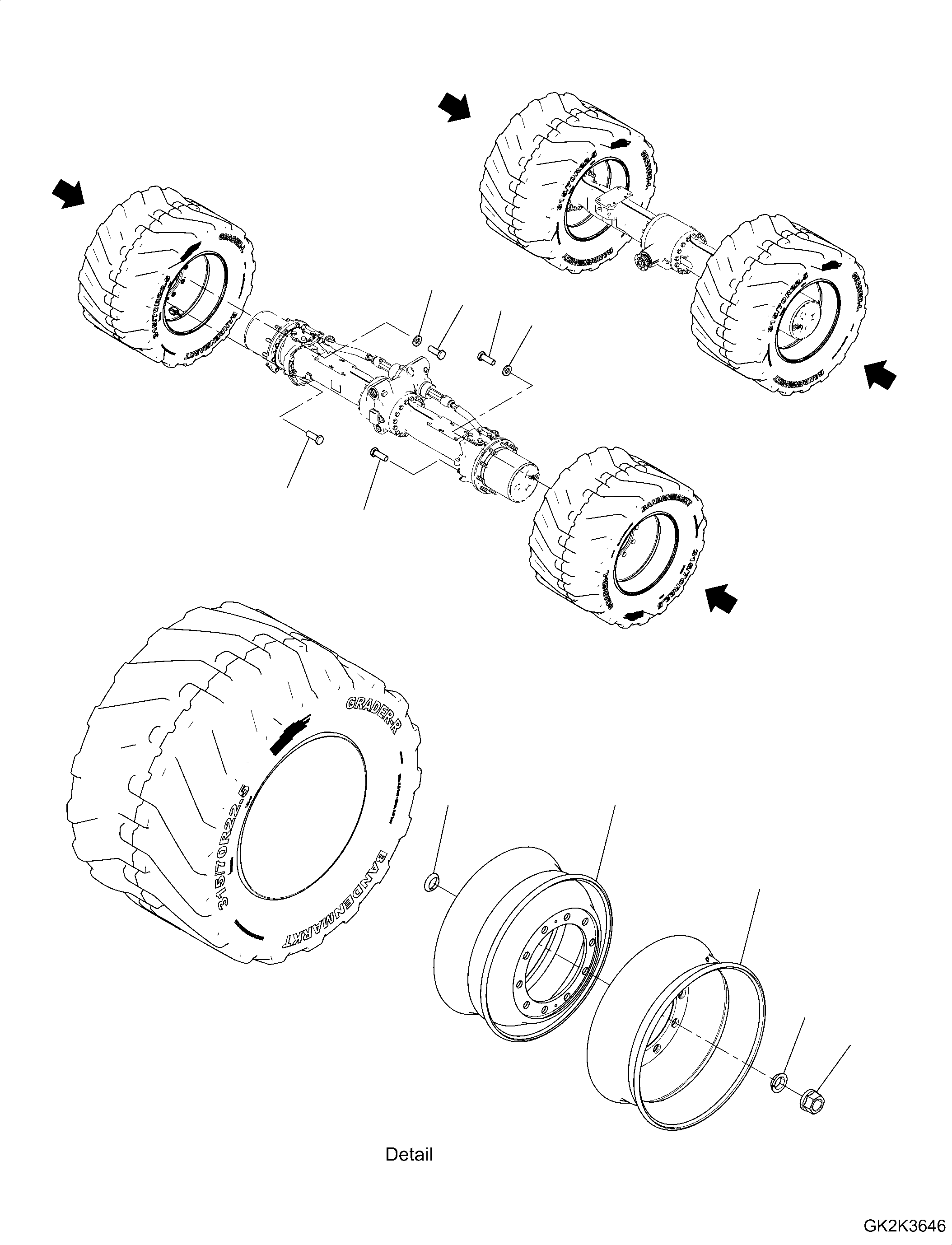 Rim, Wheel 20E-31-61610 KOMATSU