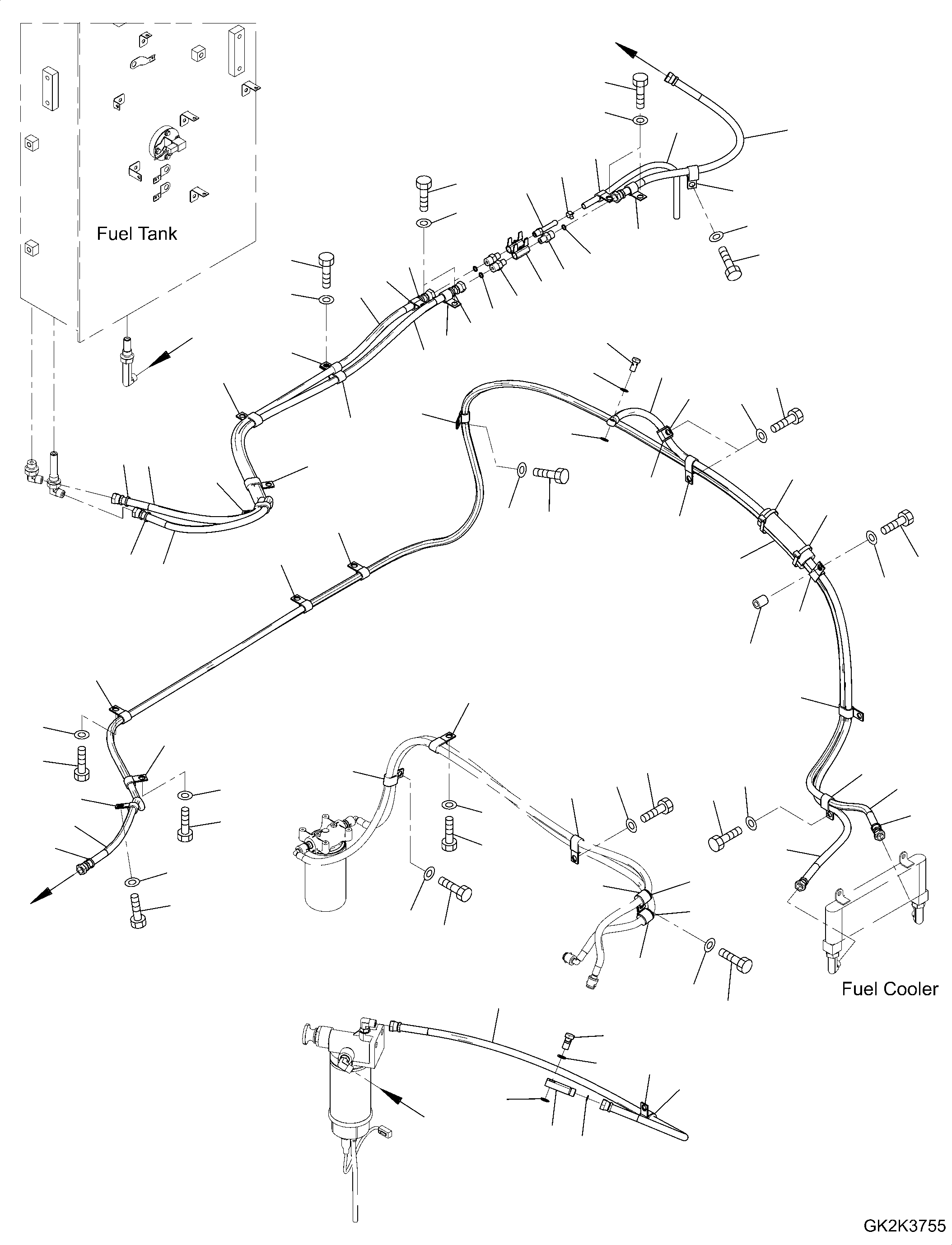 Шланг с торцевым уплотнением 02762-G0305 KOMATSU