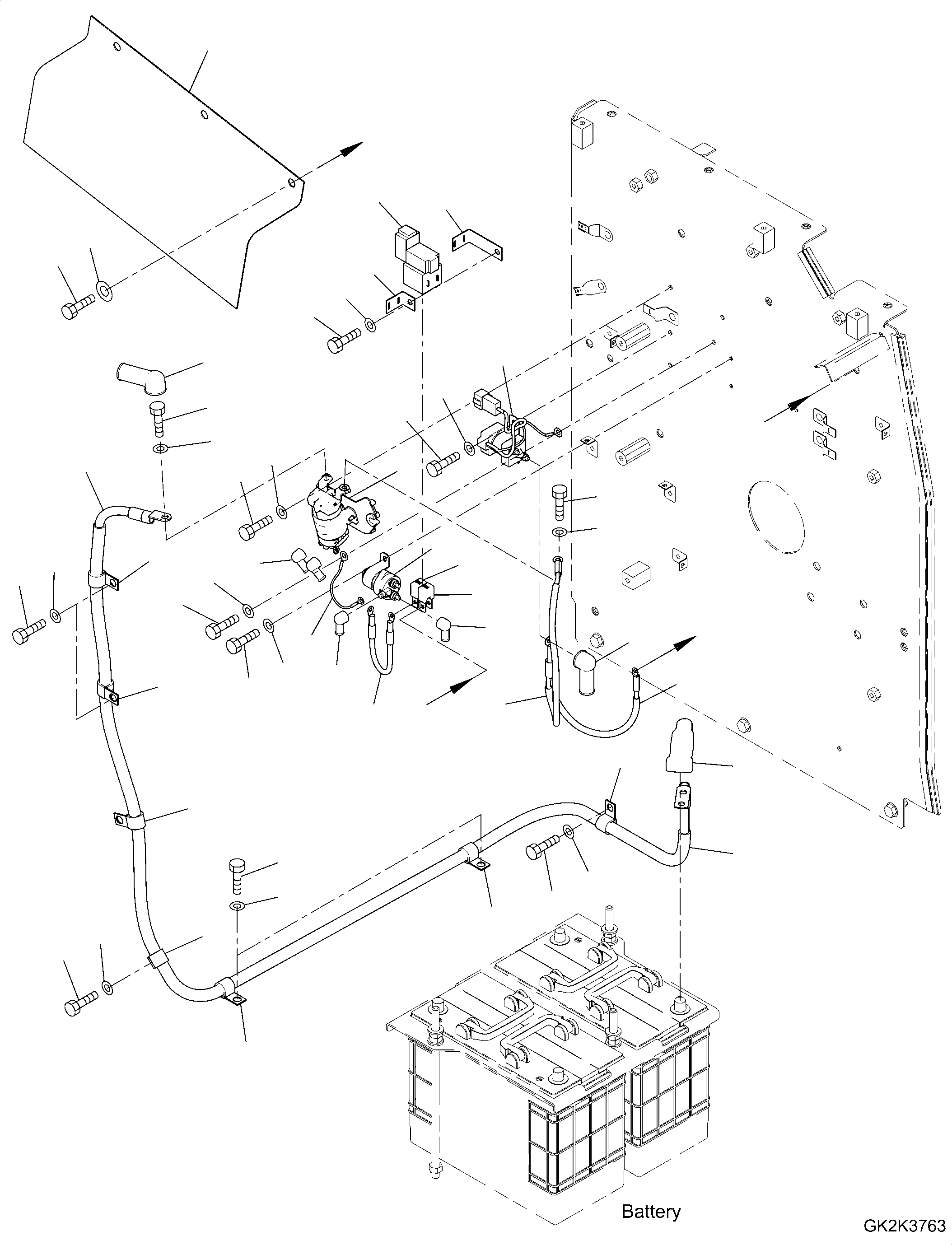 Wire, Starter Relay B 20E-06-62171 KOMATSU