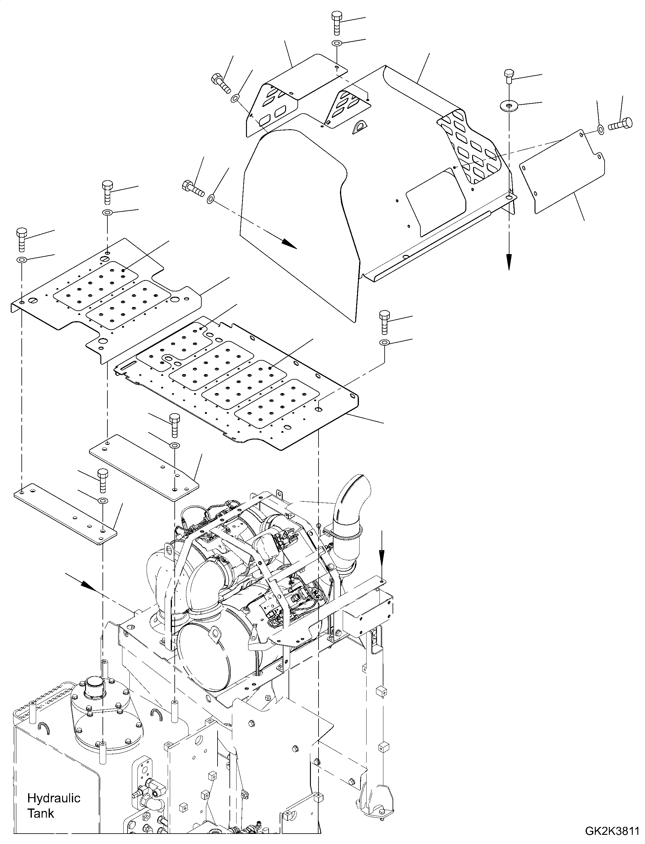 Рама 20G-54-61480 KOMATSU