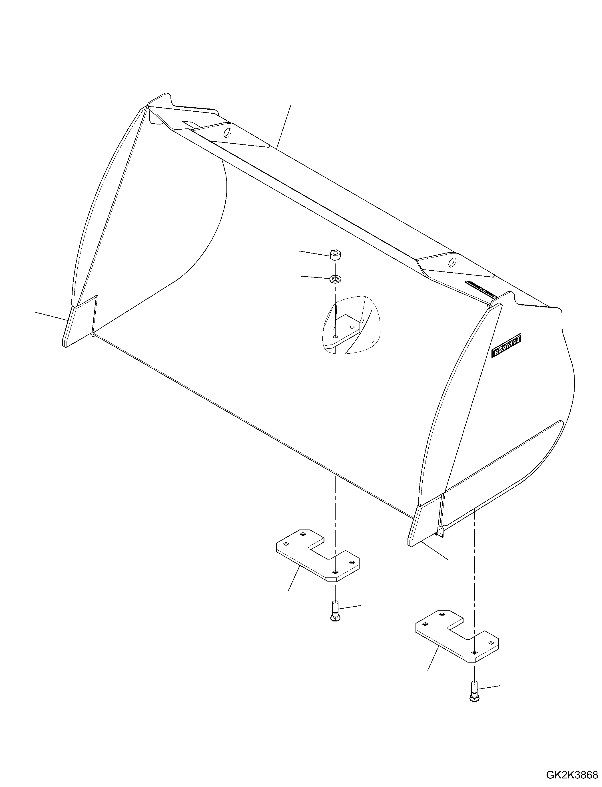 Bucket, 4,5m3 (Code: QS04) 421-78-H4101 KOMATSU