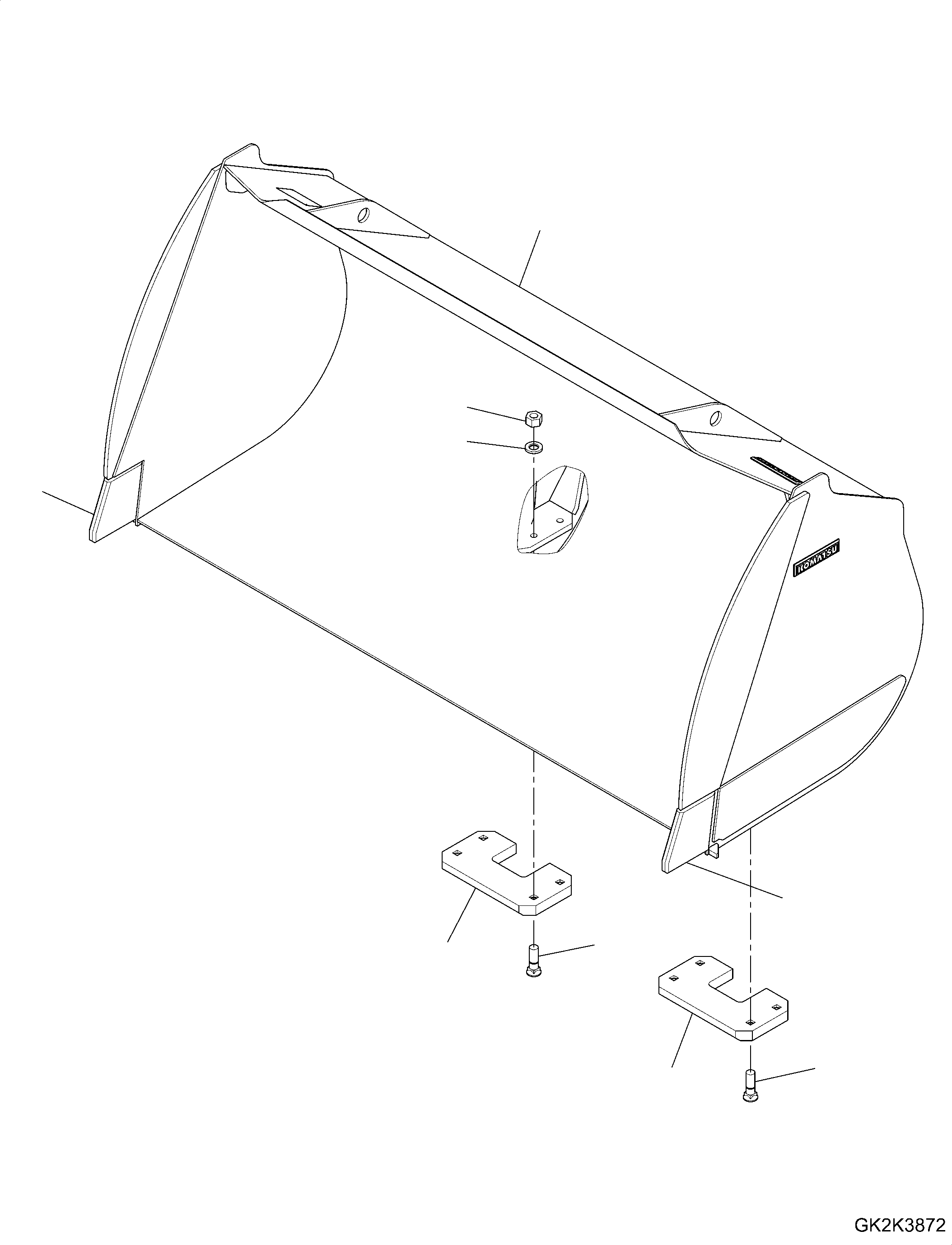 Bucket, 4,7m3 (Code: QS07) 421-78-H4471 KOMATSU