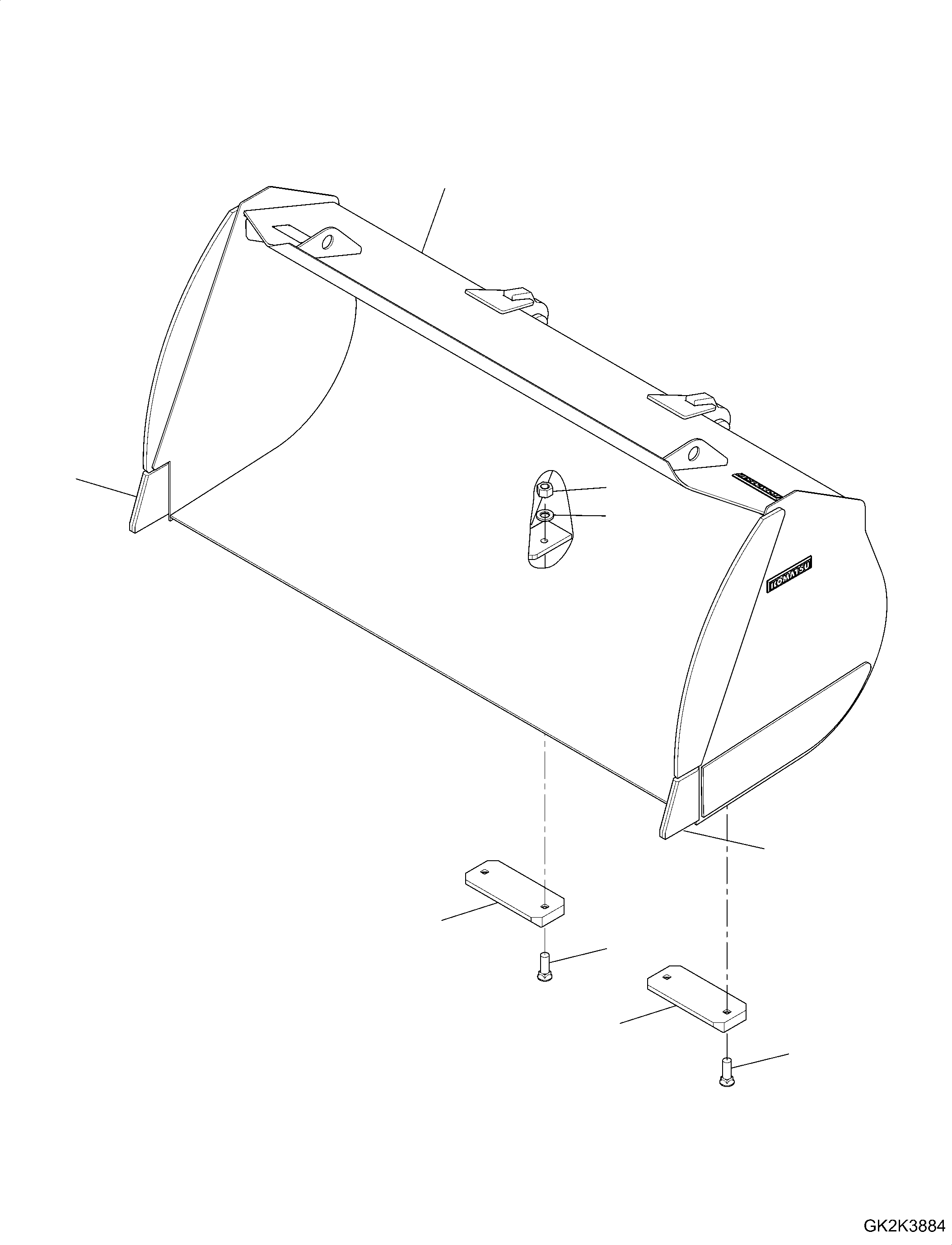 Bucket, 3.6m3, (Code: S07) 423-77-H2161 KOMATSU