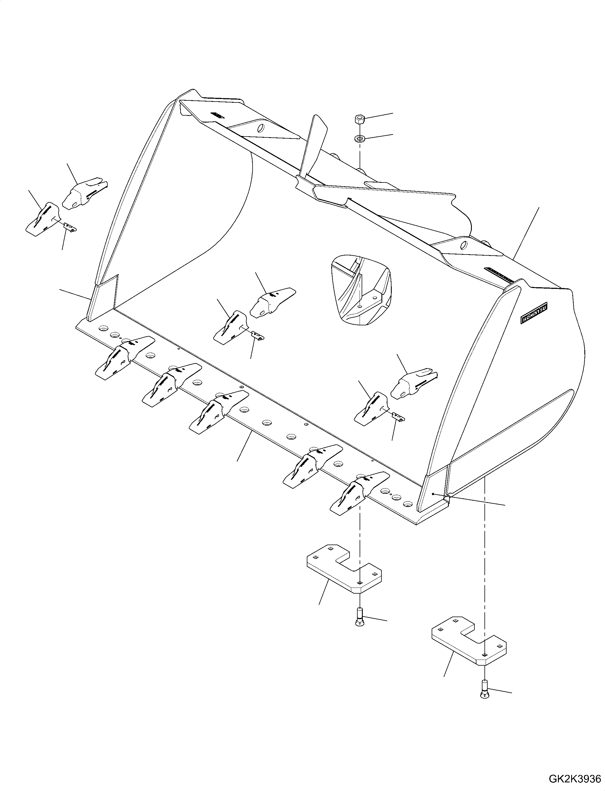 Bucket Assembly 421-78-H2760 KOMATSU
