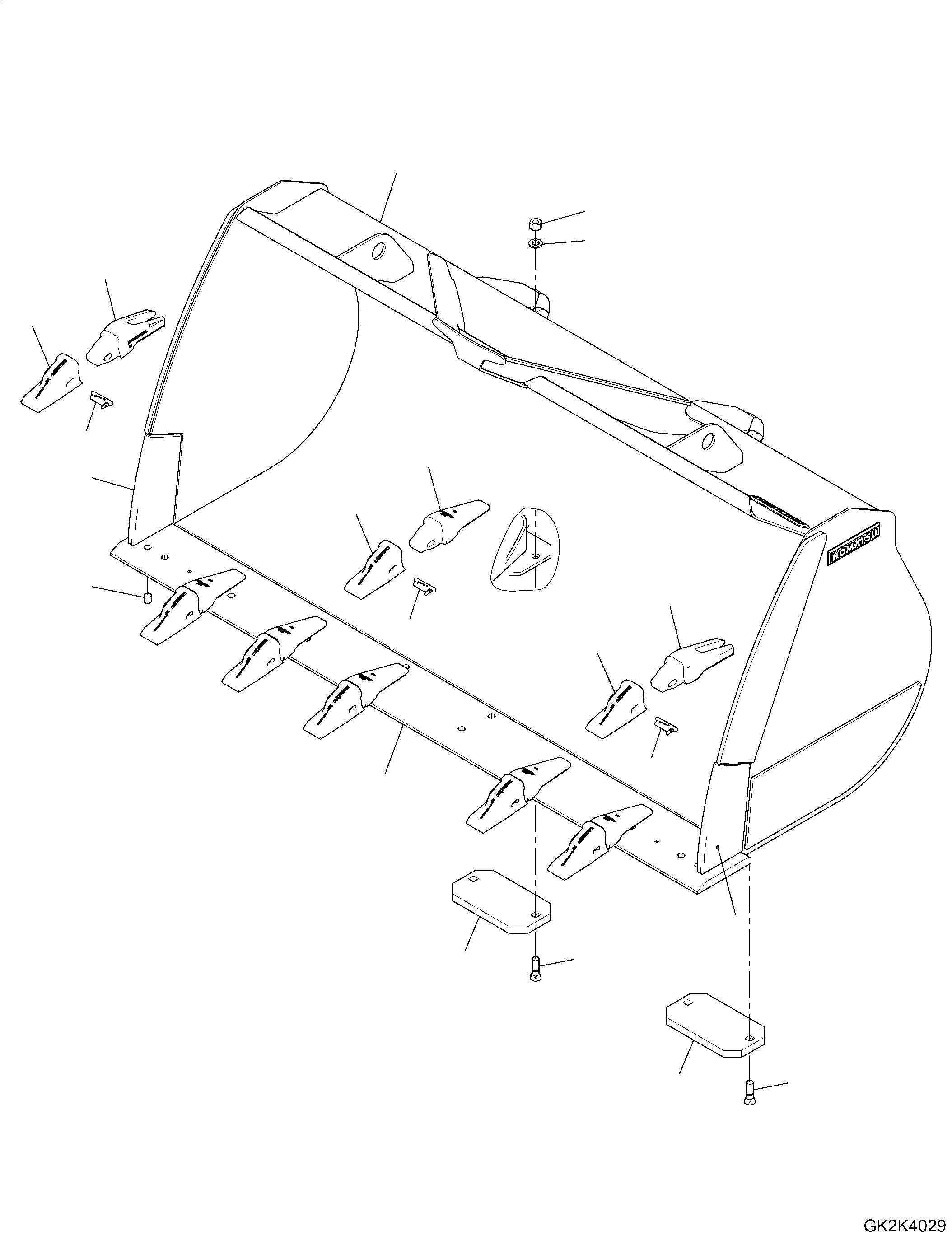 Bucket Assembly 419-74-H2261 KOMATSU