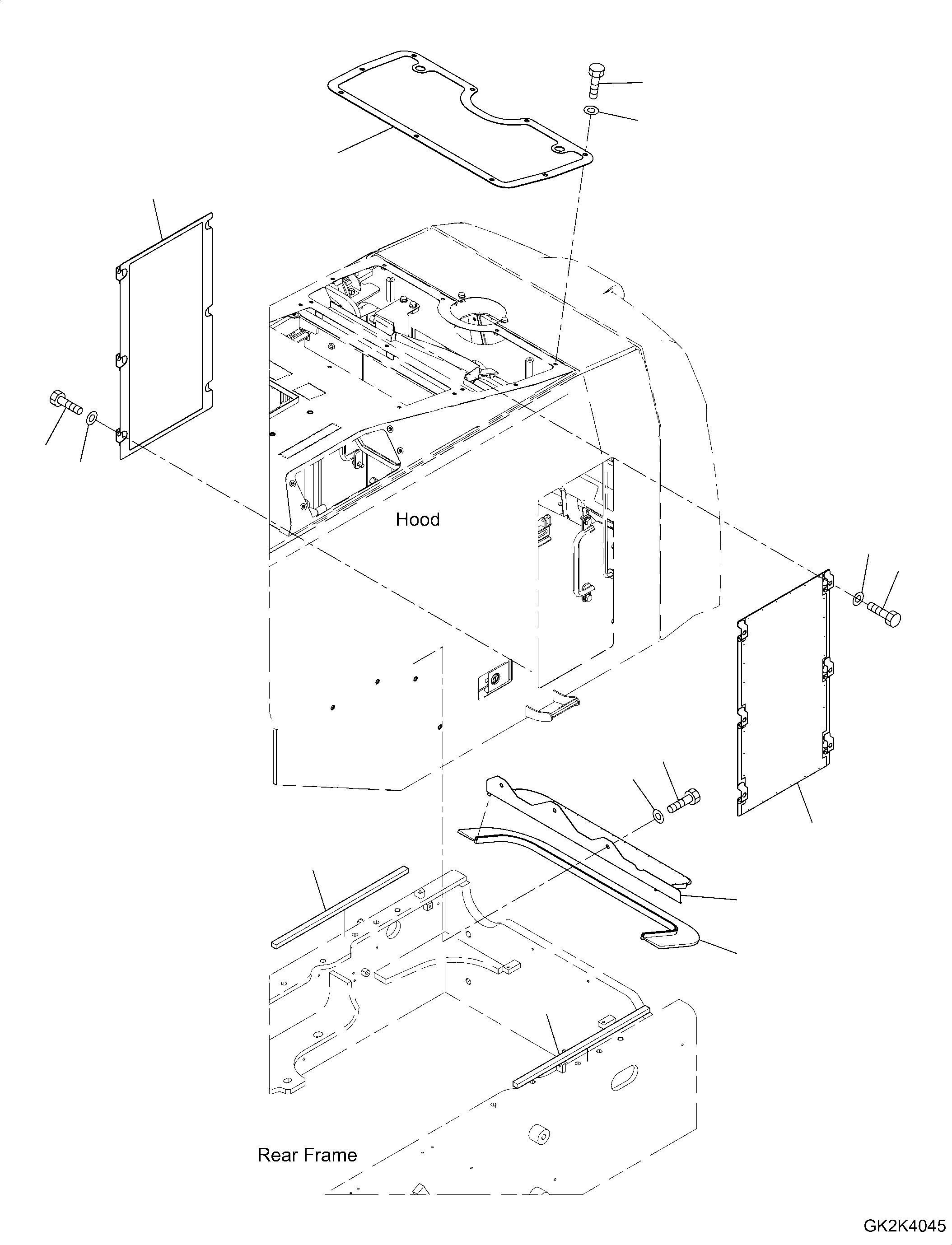 Cover, Side 418-54-H6281 KOMATSU