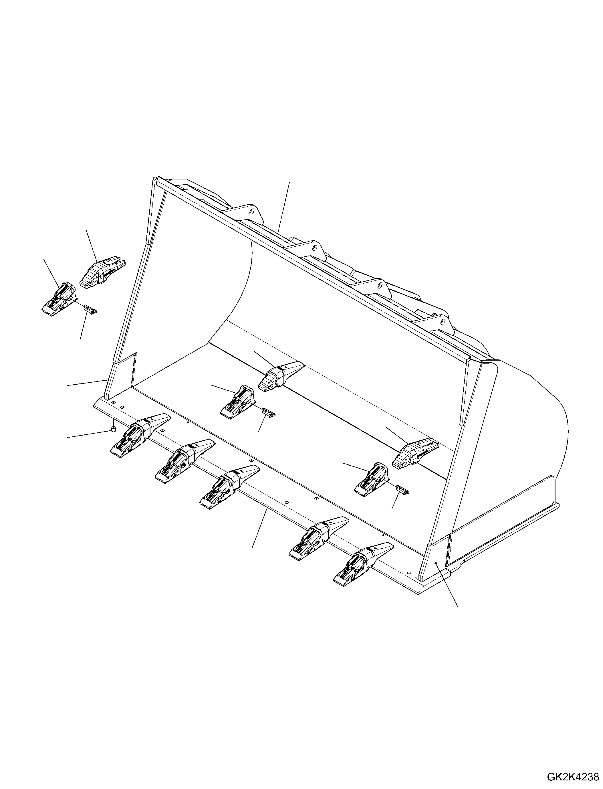 Corner Blade, Welded 421-76-H2950 KOMATSU