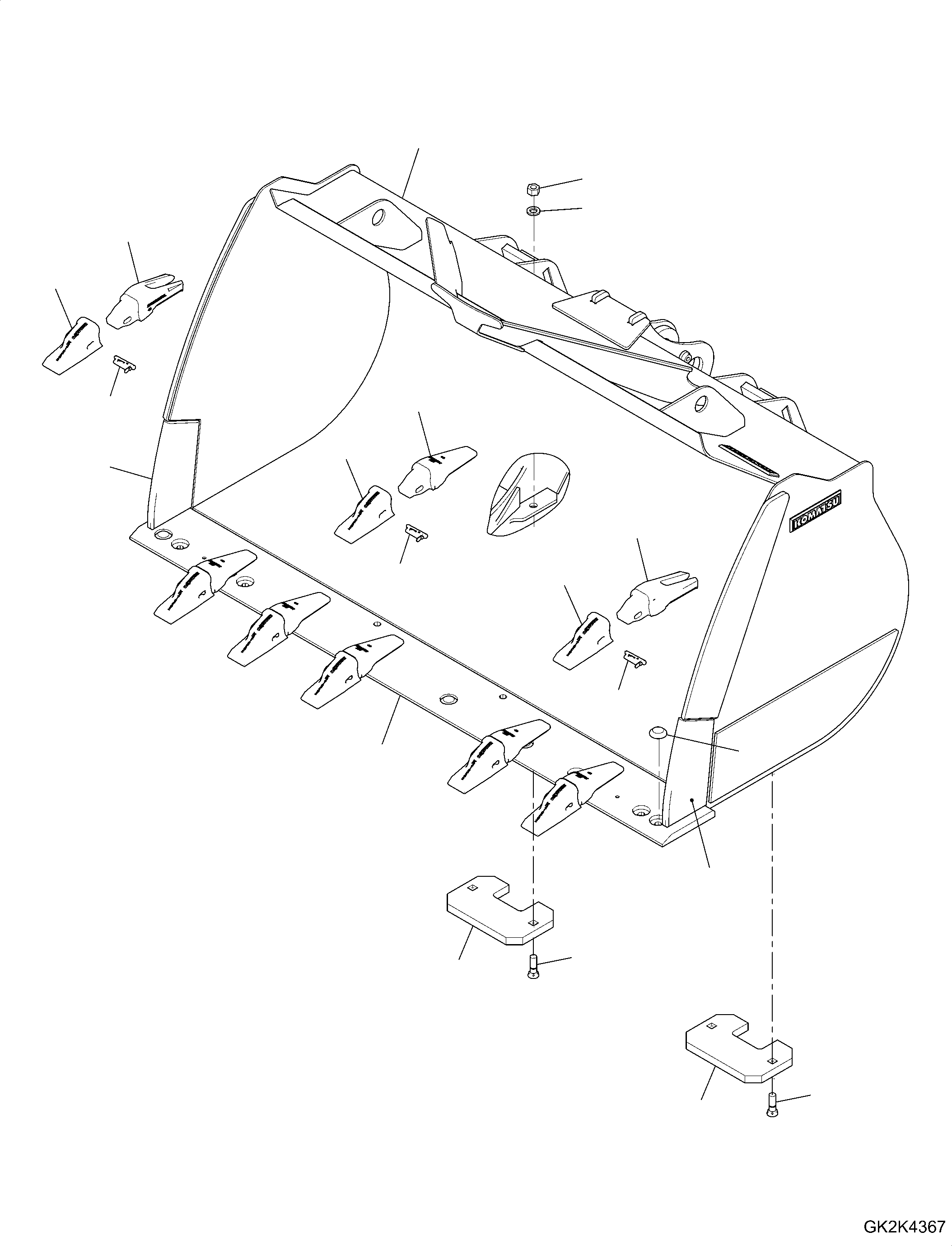 Bucket Assembly 419-74-H3700 KOMATSU