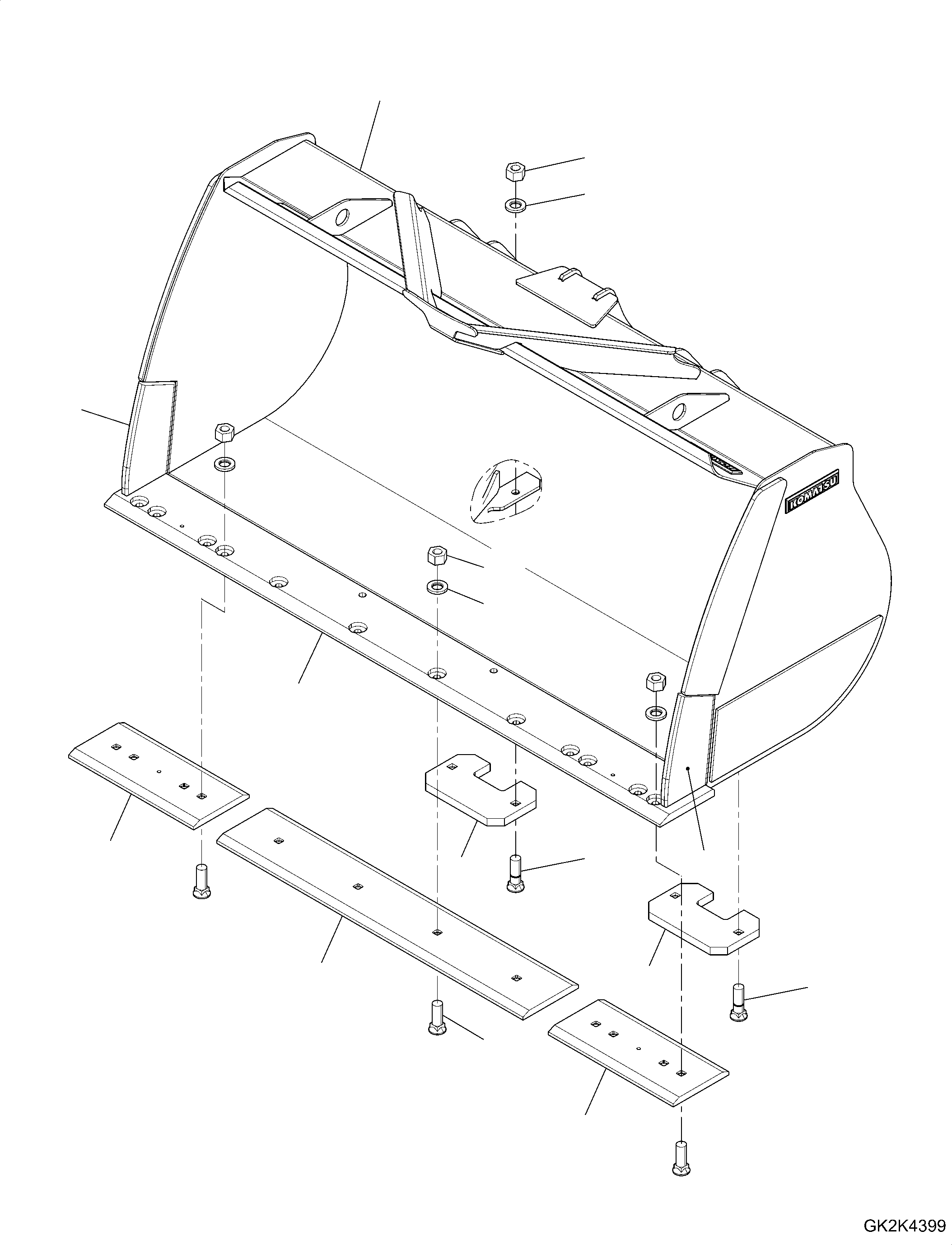 Bucket, 2.3m3 418-72-H2780 KOMATSU