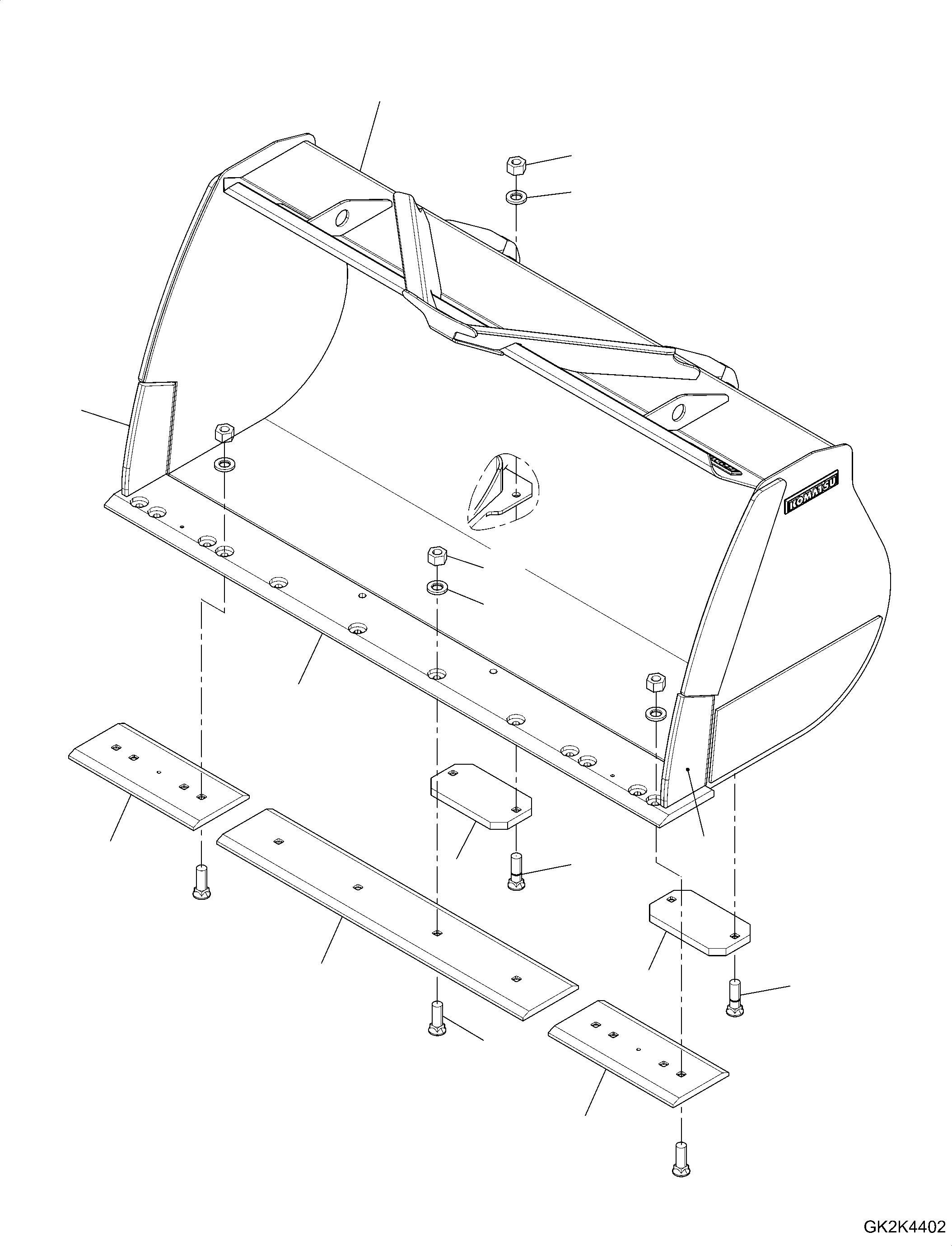 Bucket, 2.3m3 418-72-H2811 KOMATSU